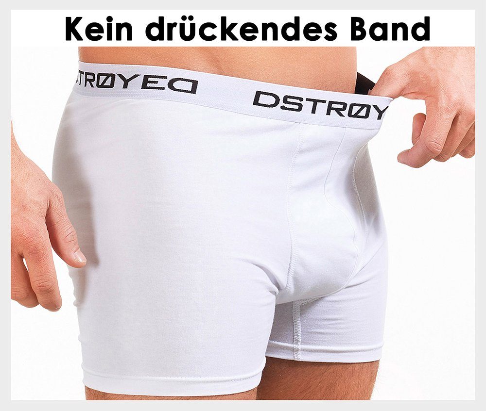 DSTROYED Boxershorts Herren Qualität Pack) 8er 8er, Passform 317b-schwarz Premium Unterhosen Männer (Vorteilspack, perfekte Baumwolle