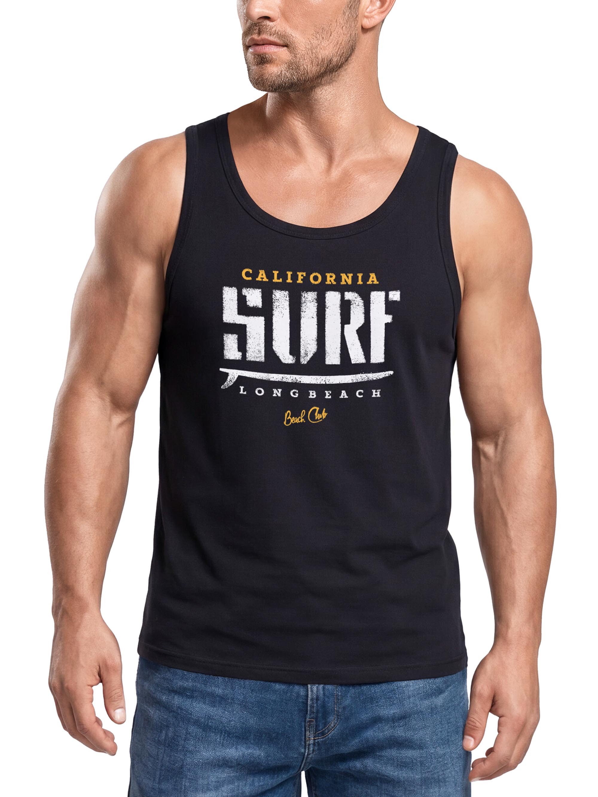 Tanktop Herren Tank-Top Surf Druck Muskelshirt Muscle Shirt Neverless®