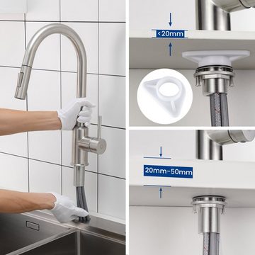 CECIPA pro Küchenarmatur Hochdruck Küchenarmatur mit herausziehbarer Brause 360° drehbare