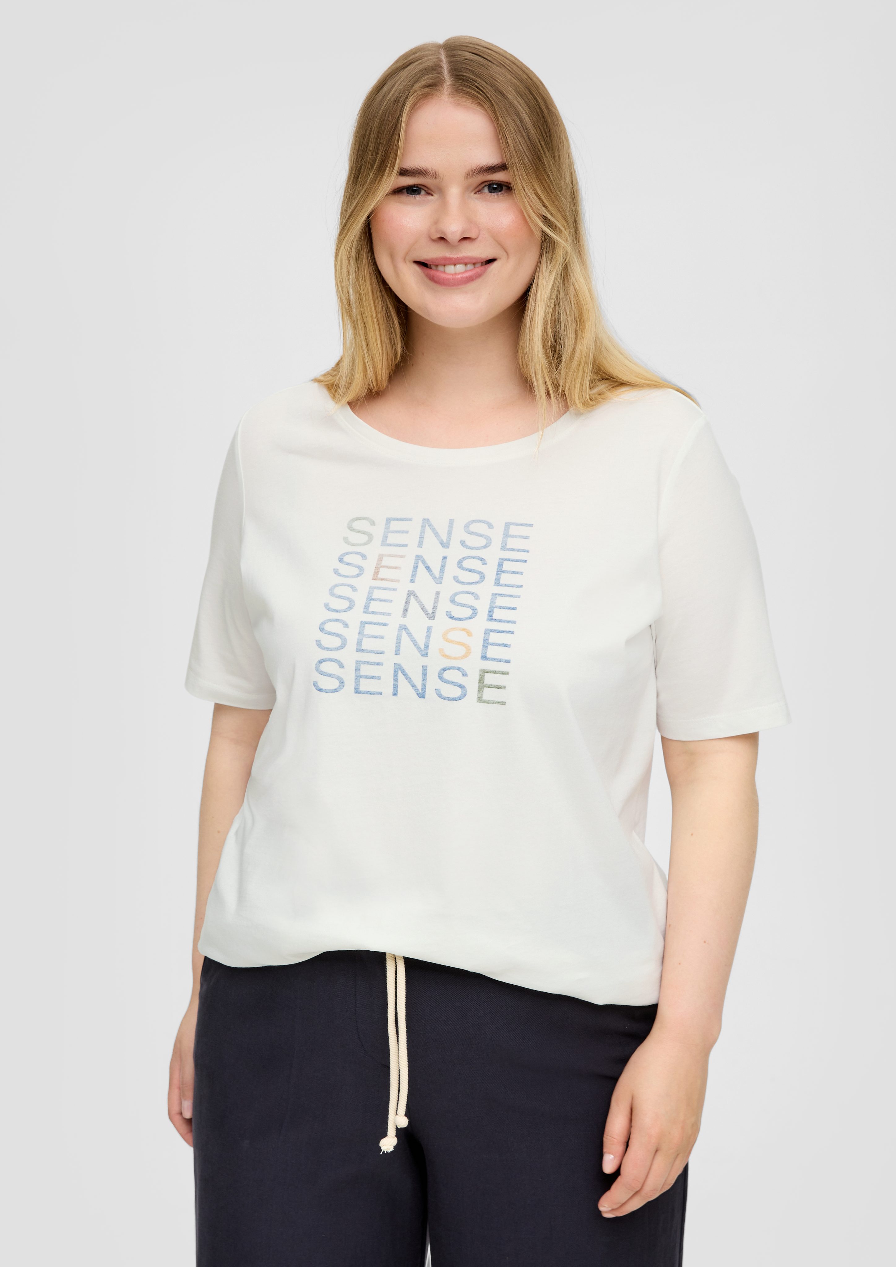 TRIANGLE Kurzarmshirt T-Shirt aus Baumwolle günstig online kaufen