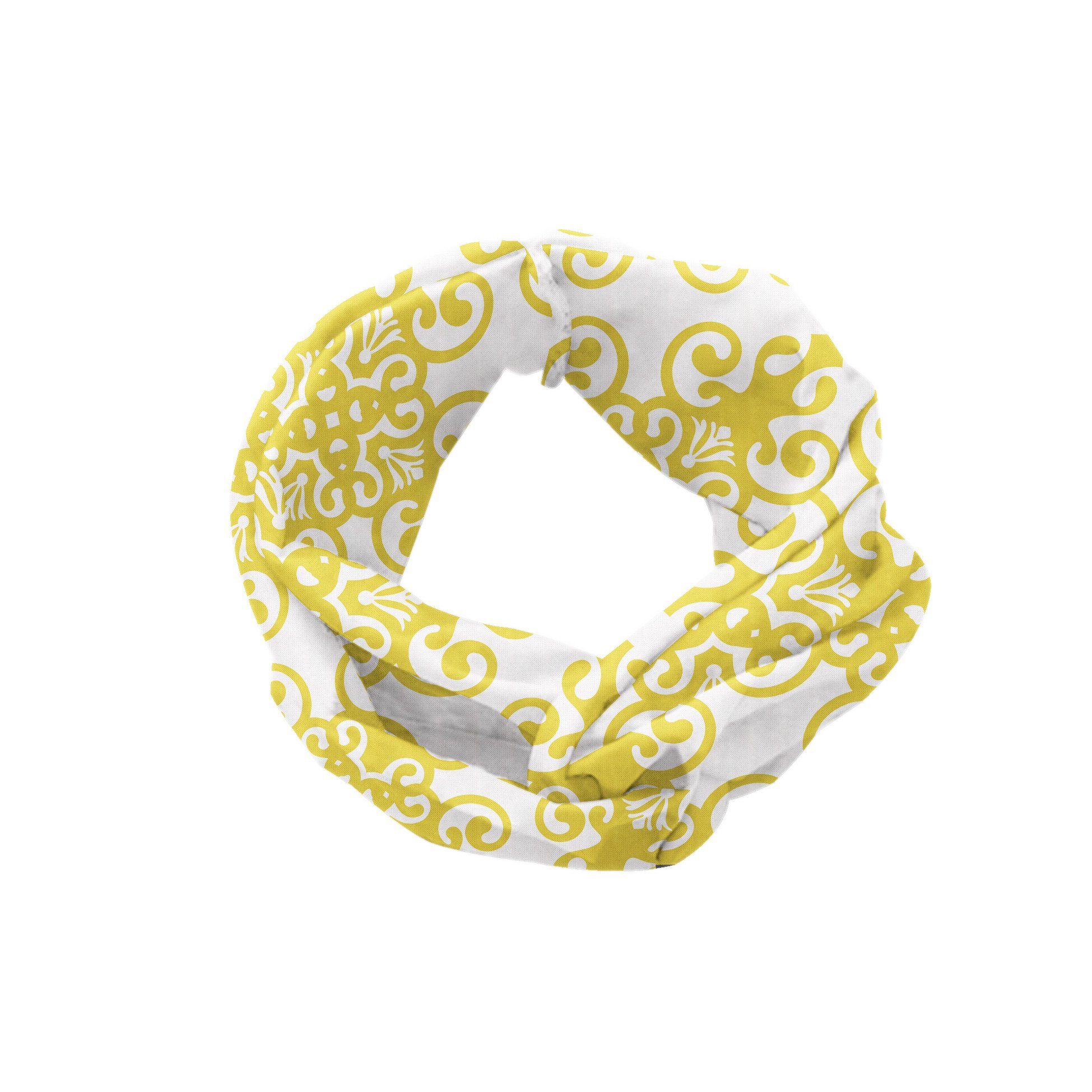 Gelb Weiß und Rokoko Damast accessories Abakuhaus und Angenehme Stirnband alltags Elastisch