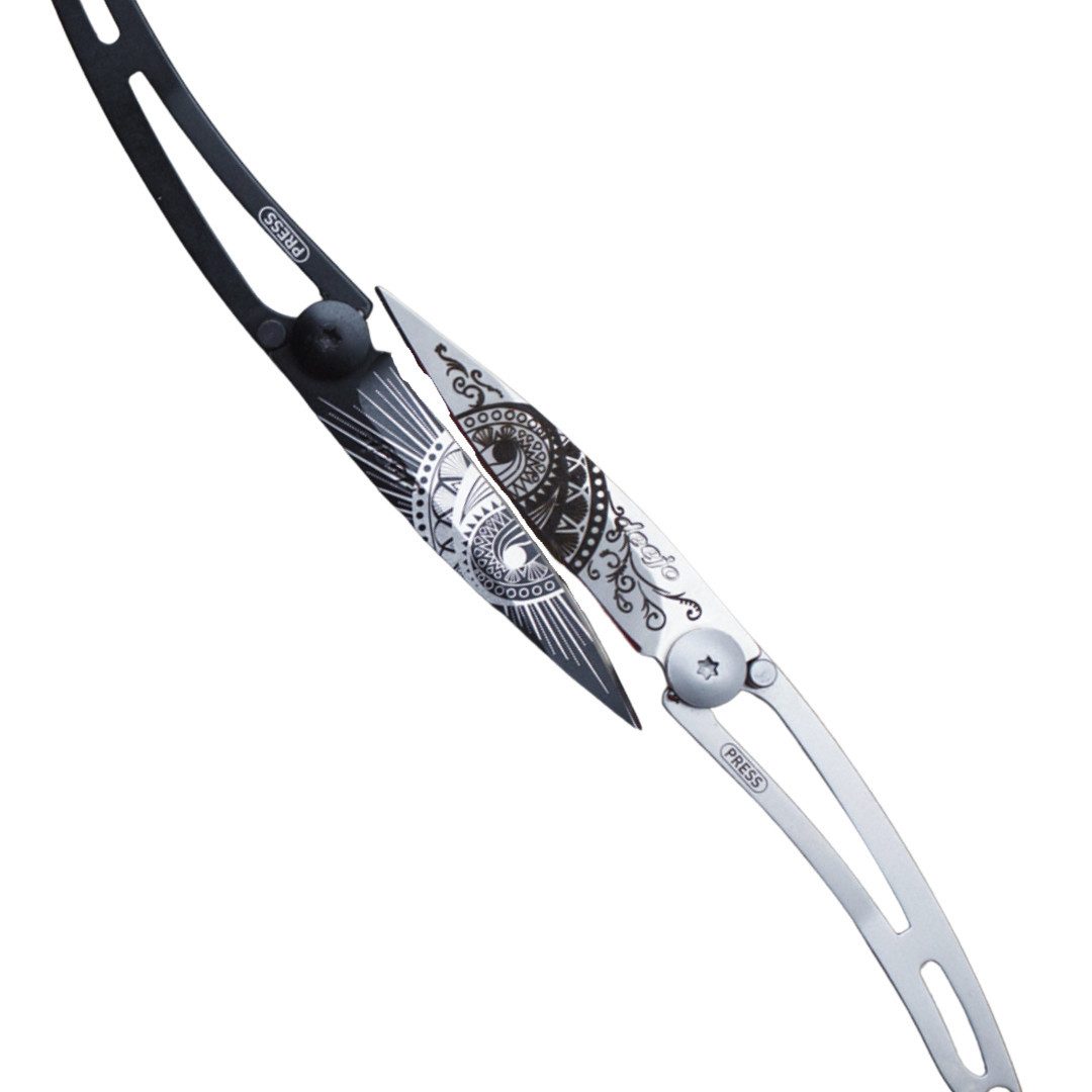 Deejo Taschenmesser Deejo Duo 15g - Yin & Yang Paargeschenk - Messer - Klappmesser, (2er Set), Yin und Yang Paargeschenk