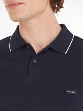 Calvin Klein Poloshirt STRETCH PIQUE TIPPING LS POLO mit Markenlabel