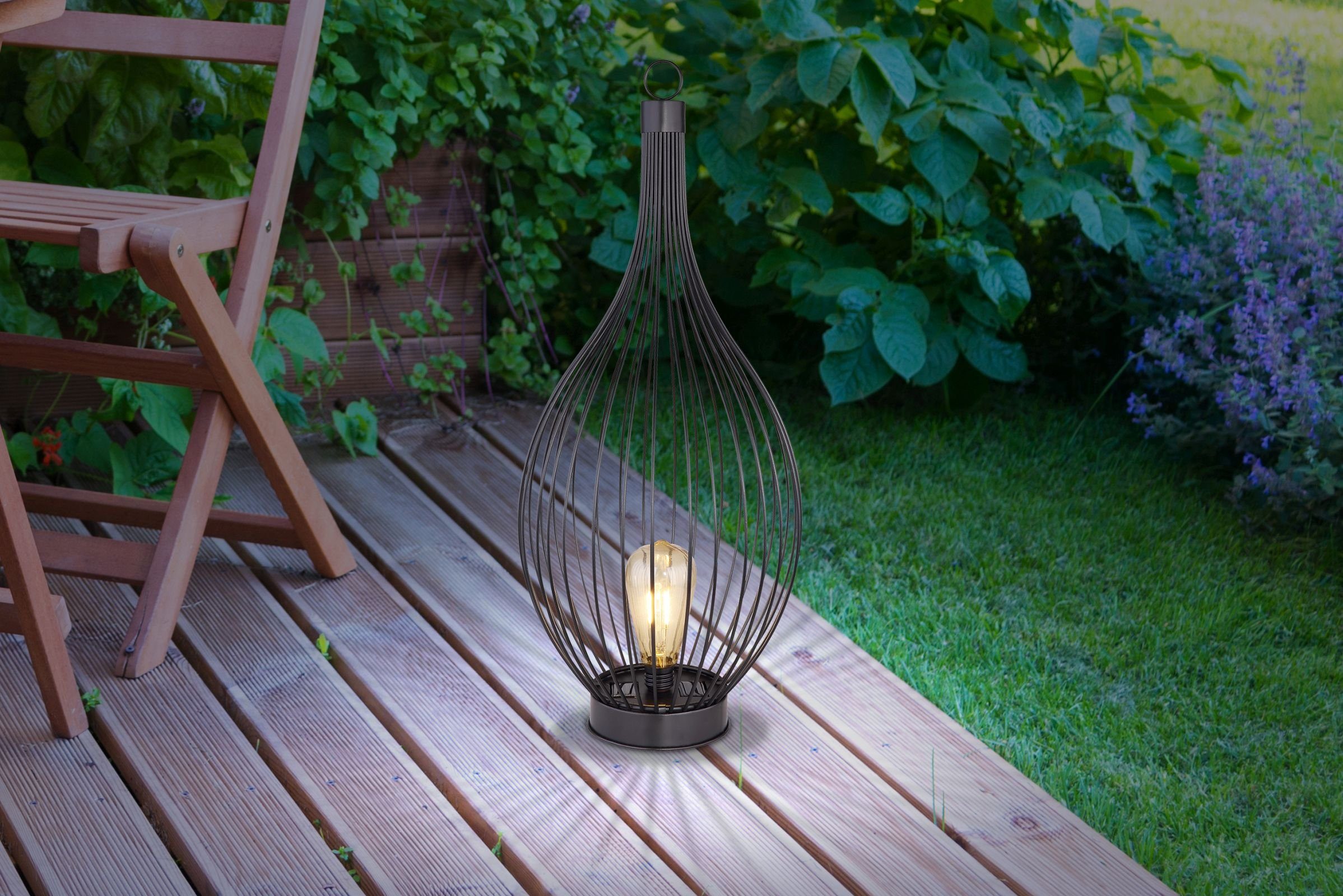 LED Solarleuchte Solarleuchte Garten Laterne Schwarz Solarlampe Außen Leuchte Solar