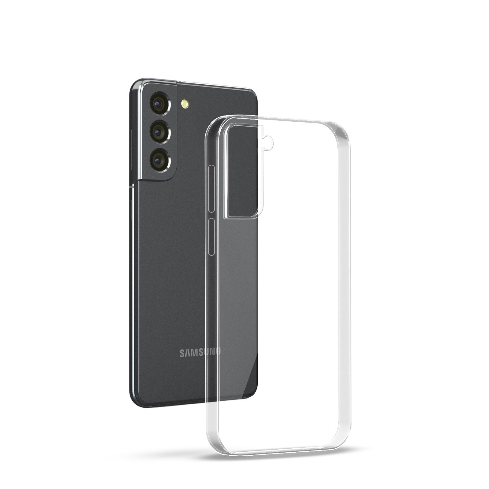 Tec-Expert Handyhülle Handy Hülle Cover für Samsung Galaxy S22 6.1 Zoll, 6.1", Slim Case Bumper Schutzhülle Transparent