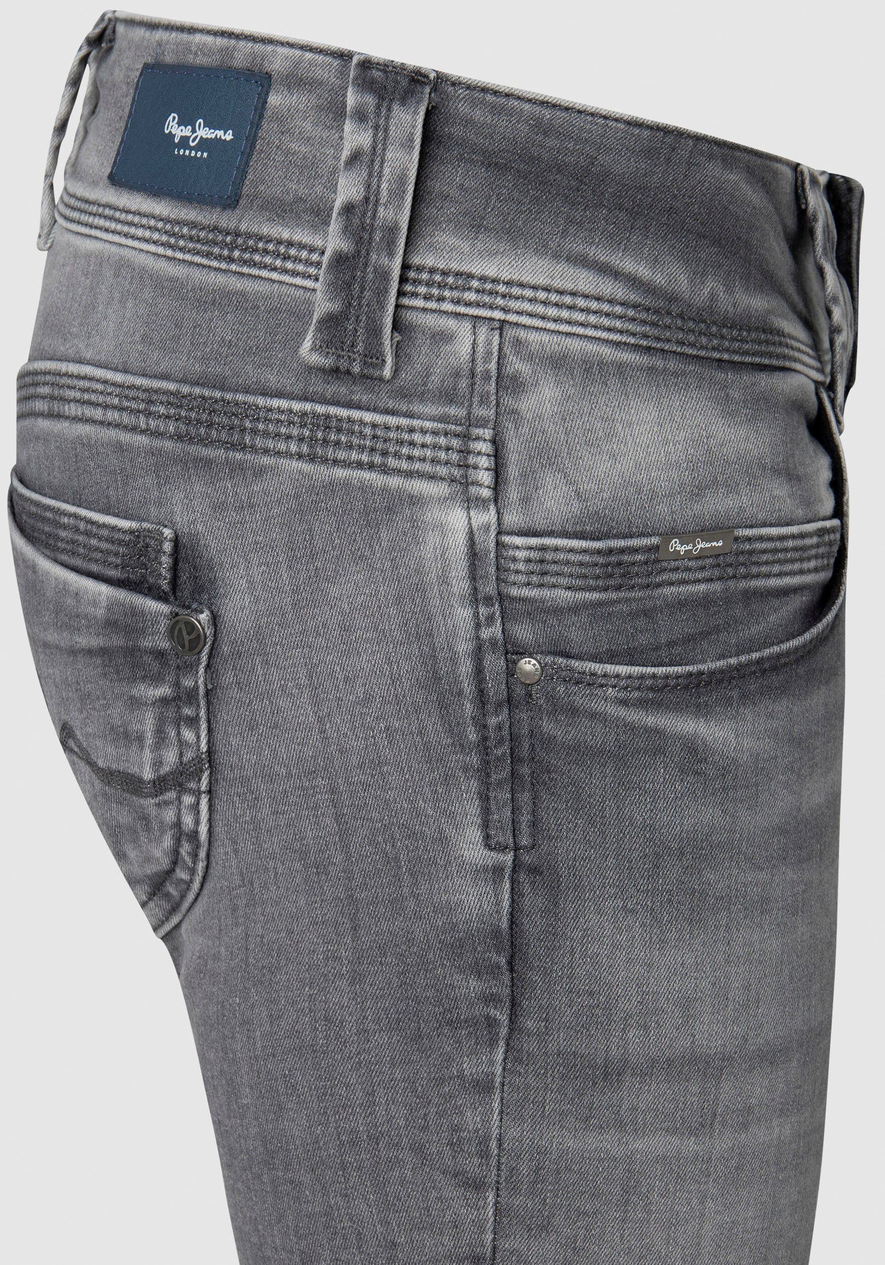 grey wiser Jeans mit VENUS Regular-fit-Jeans Pepe Badge