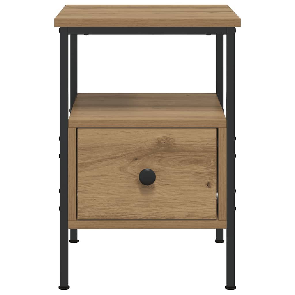 vidaXL Nachttisch Nachttisch Artisan-Eiche 34x36x50 cm Holzwerkstoff (1-St)
