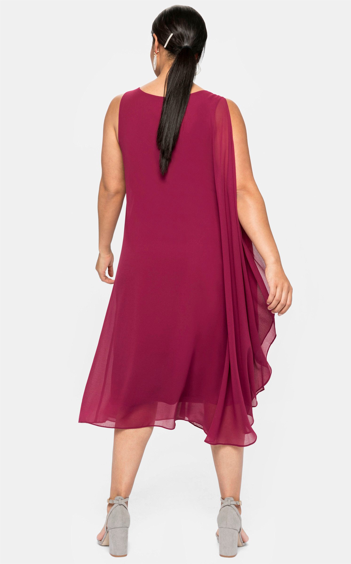 Sheego Etuikleid Chiffonkleid . günstig online kaufen