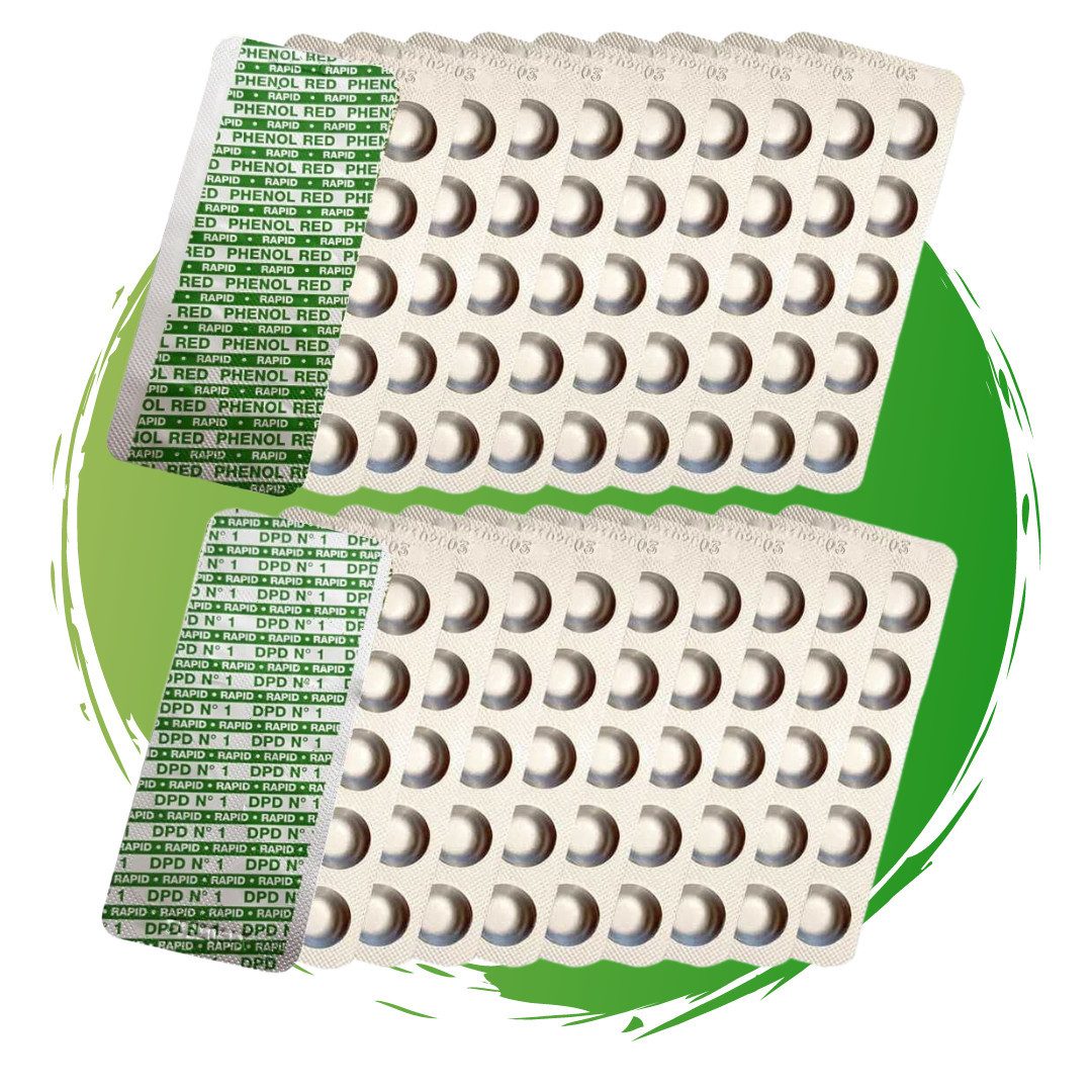 POWERHAUS24 Rapid Testtabletten – 30 PH-Wert + 30 Chlor DPD1 Tabletten Für Poolwasser