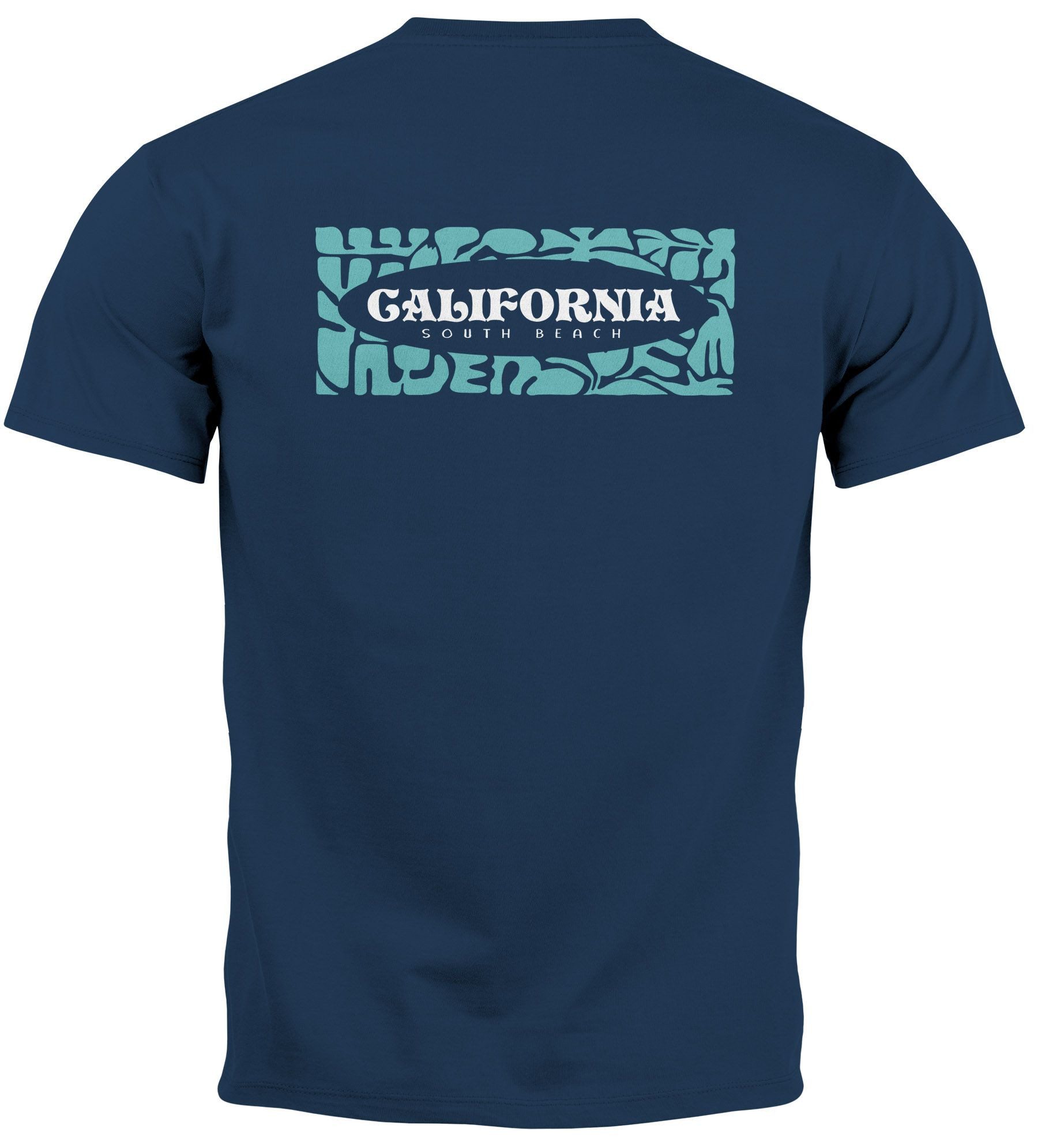 Neverless Print-Shirt Backprint T-Shirt Herren California günstig online kaufen