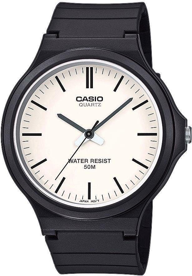 Casio Collection Quarzuhr MW-240-7EVEF, Armbanduhr, Herrenuhr, analog, Armband aus Resin, Acrylglas
