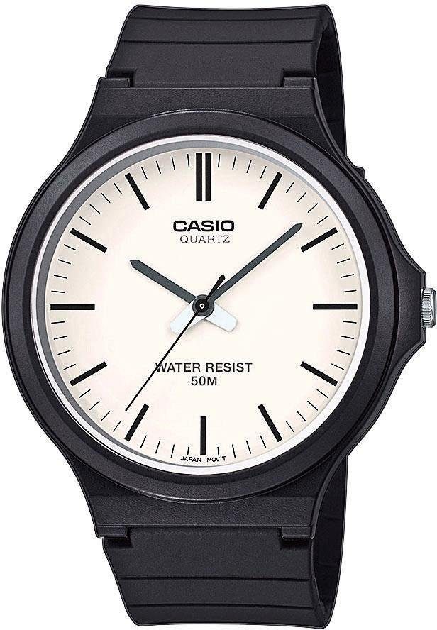 CASIO TIMELESS COLLECTION Quarzuhr MW-240-1E2VEF, Armbanduhr, Herrenuhr, analog, Resinarmband, Acrylglas