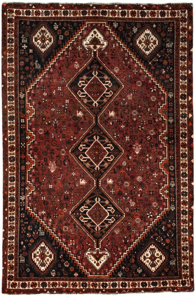 Orientteppich Shiraz 179x270 Handgeknüpfter Orientteppich / Perserteppich, Nain Trading, rechteckig, Höhe: 10 mm