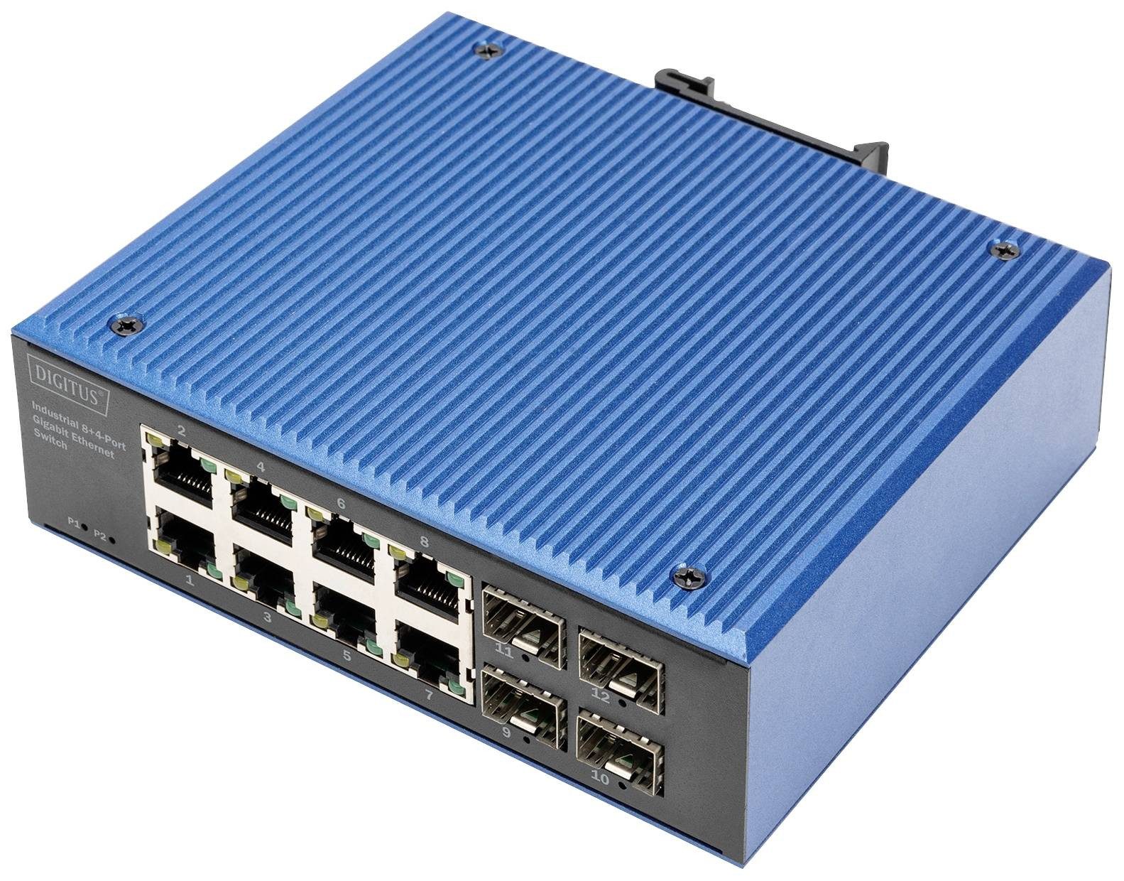 DIGITUS Switch 8 + 4-Port Gigabit Ethernet Netzwerk-Switch