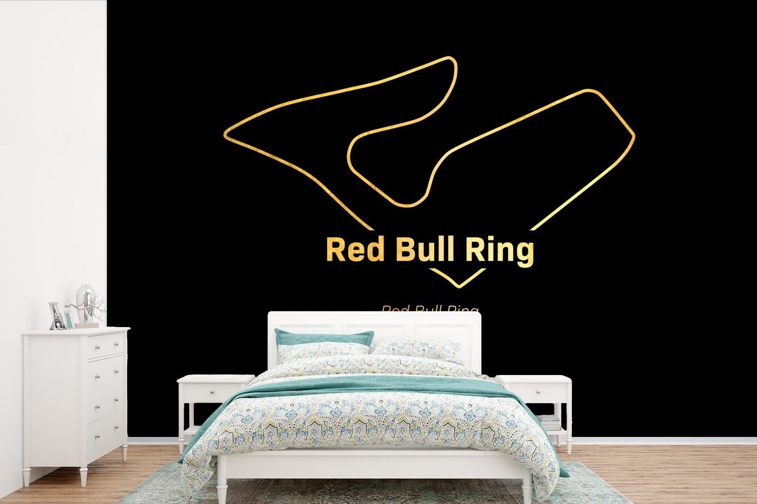 MuchoWow Fototapete Red Bull Ring - Formel 1 - Rennstrecke, Matt, bedruckt, (6 St), Wallpaper für Wohnzimmer, Schlafzimmer, Kinderzimmer, Vinyl Tapete | Fototapeten
