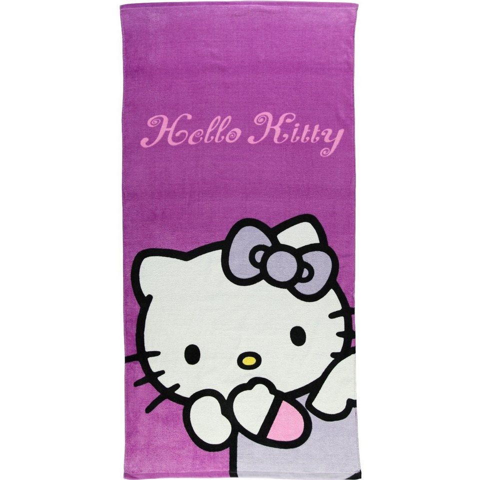 Hello Kitty Strandtücher Velours, 100% Baumwolle