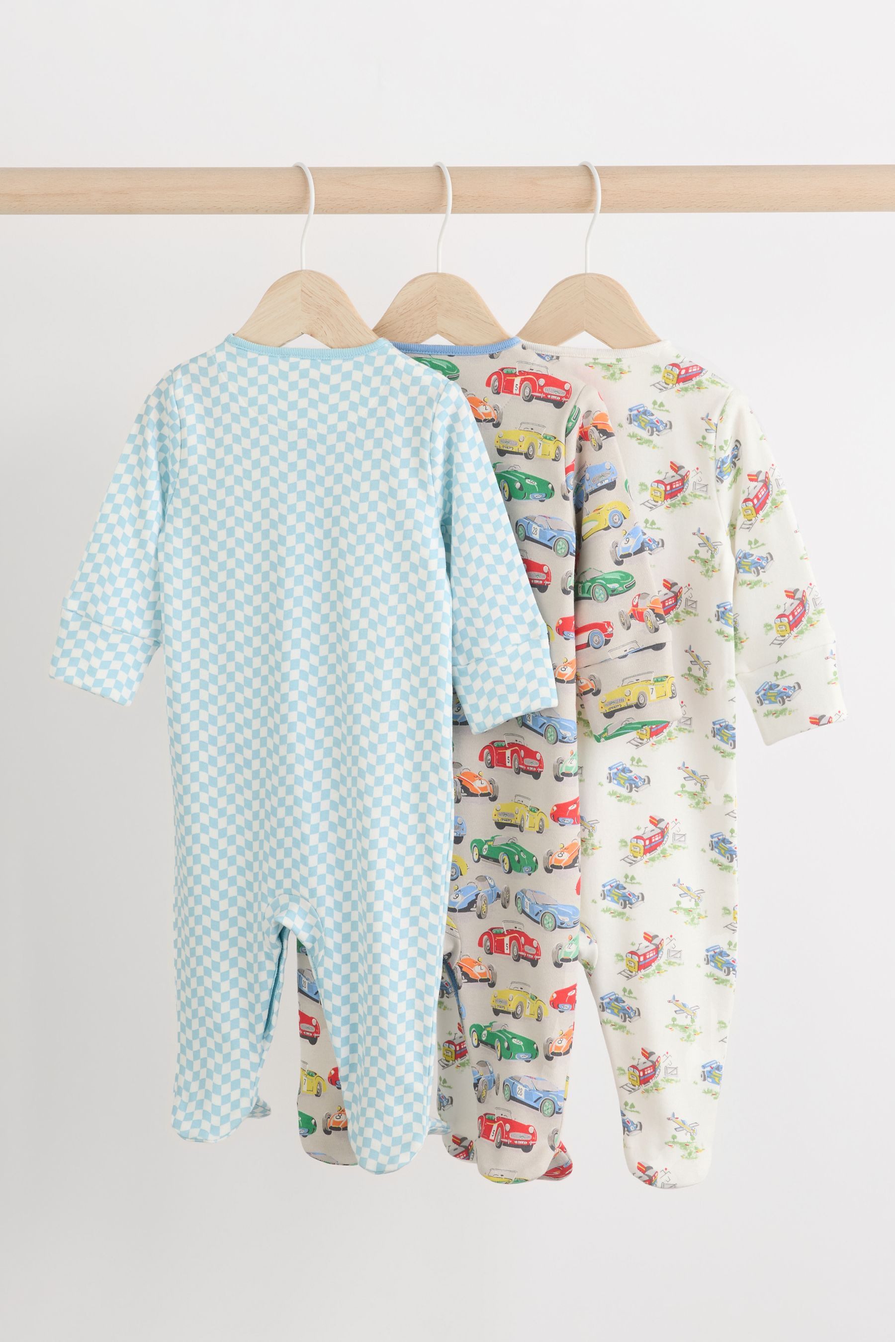 Next Schlafoverall Cath Kidston Baby-Baumwollschlafanzüge, 3er-Pack (3-tlg)