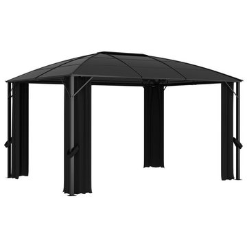 vidaXL Partyzelt Pavillon mit Vorhängen 400 x 300 x 265 cm Anthrazit