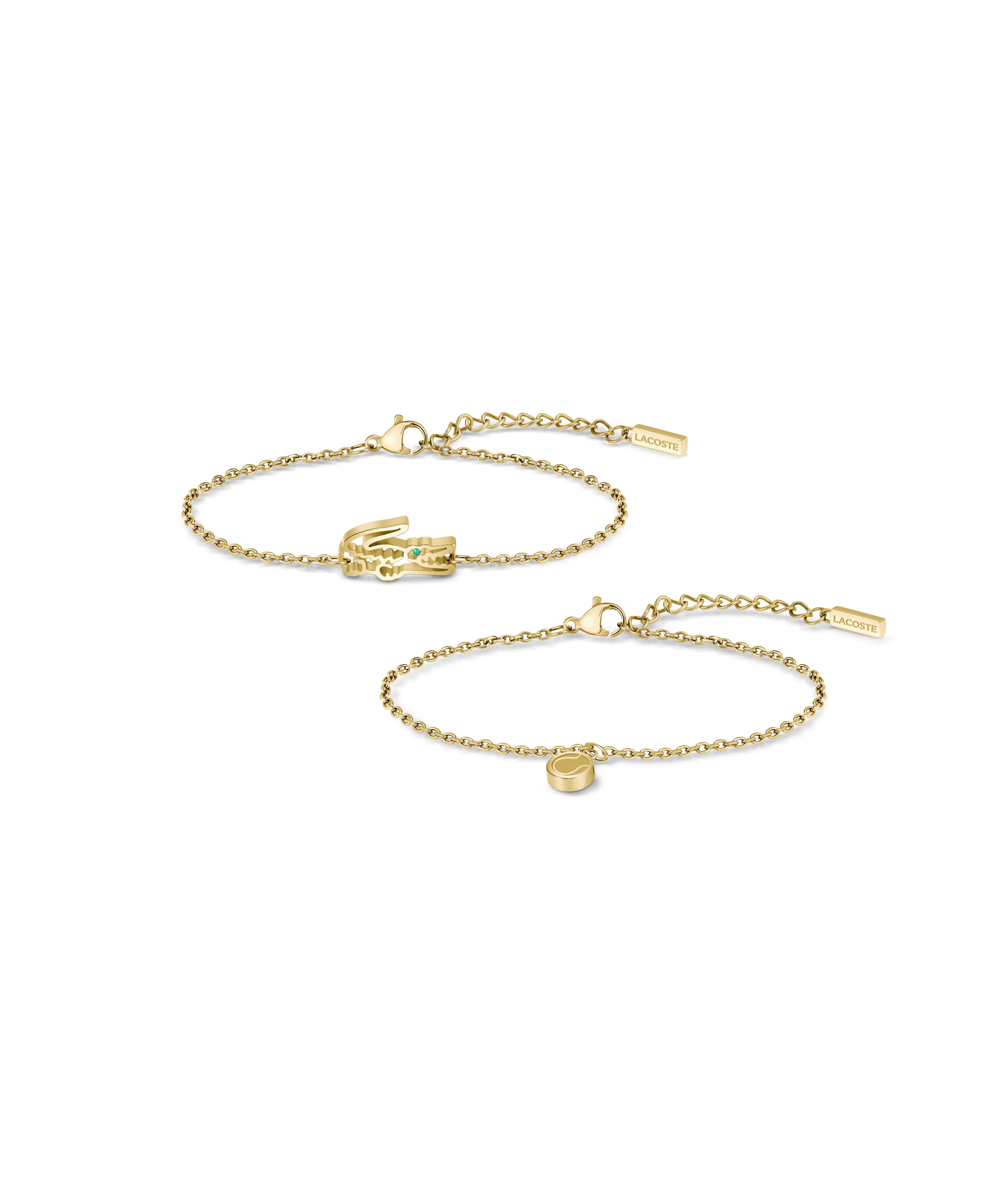 Lacoste Armband Set JEWELRY GIFTSET (Set, 2-tlg., inkl. Schmuckbox), mit Glasstein