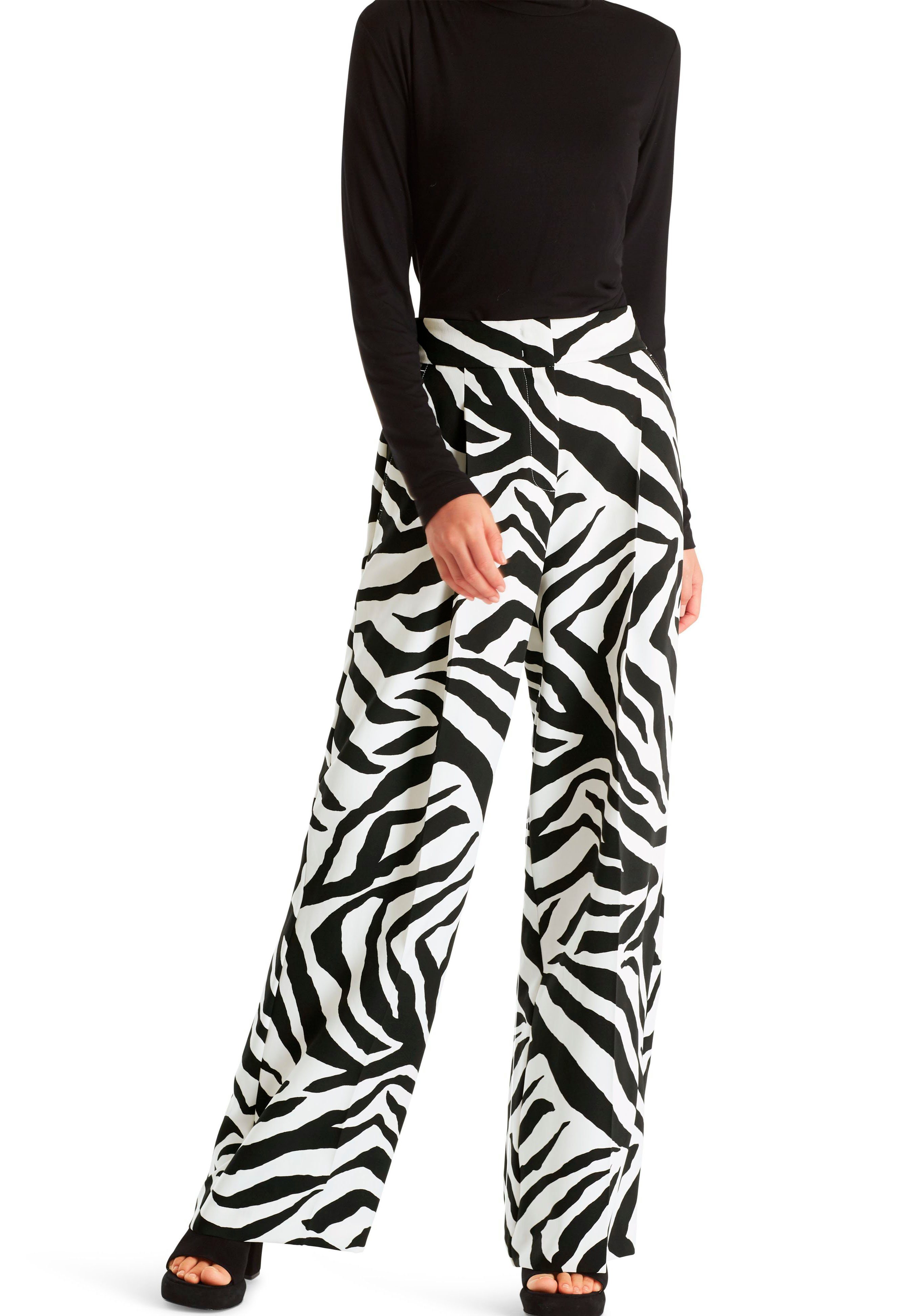 Zebra-Design Animal Cain Damenmode Stoffhose mit Intense" Premium "Collection Marc