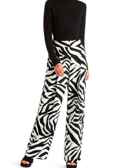 Marc Cain Stoffhose "Collection Animal Intense" Premium Damenmode mit Zebra-Design