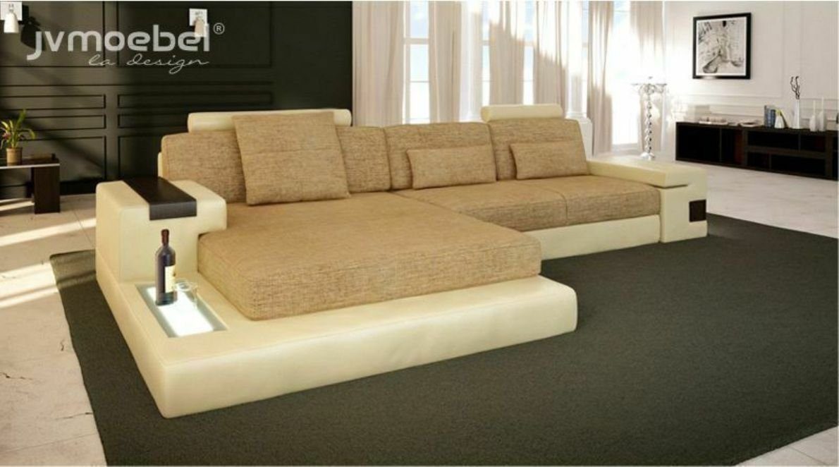 JVmoebel Ecksofa, L-Form Wohnlandschaft Polster Sofa Modern Textil Design Couch Couch