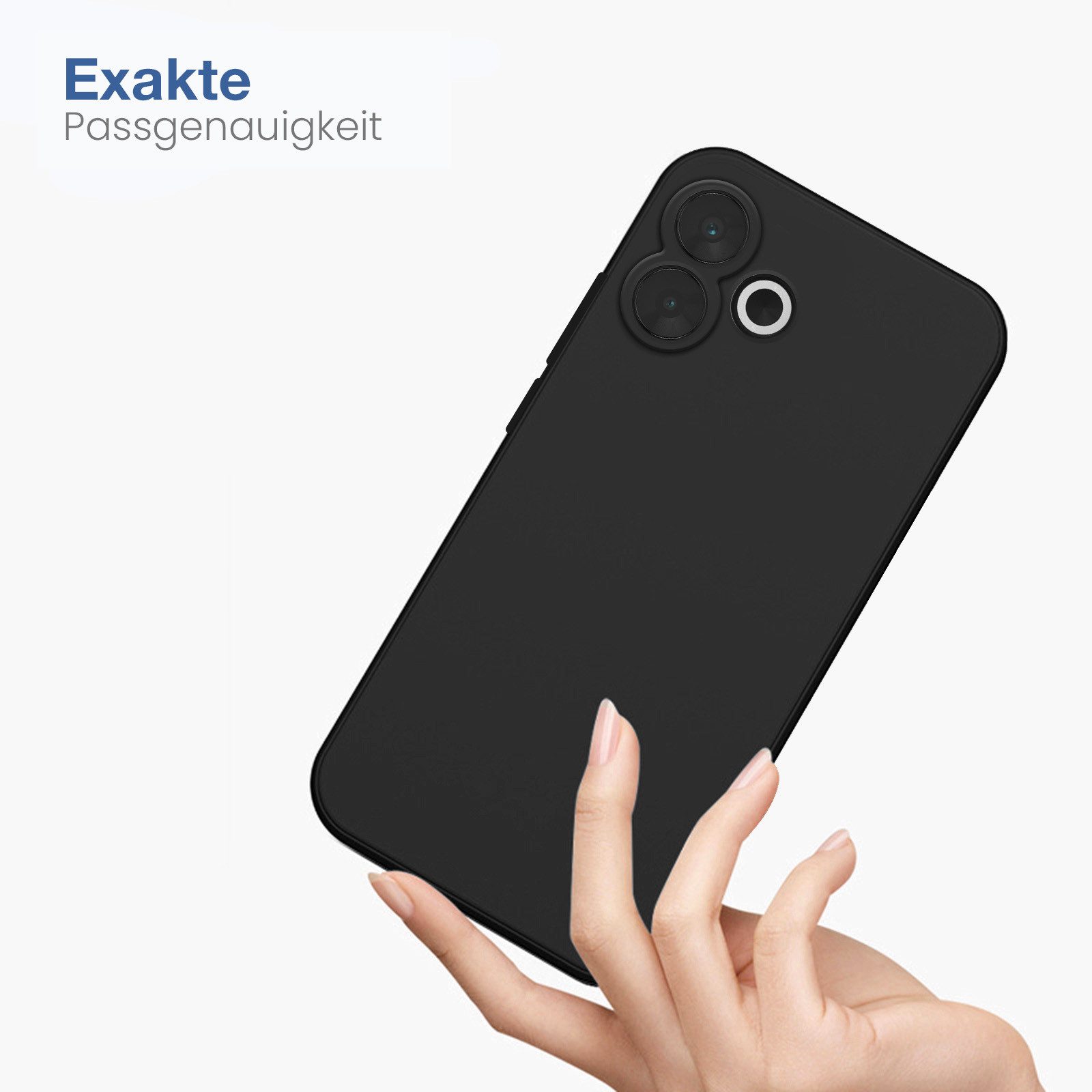 Tec-Expert Handyhülle SoftGrip Cover Hülle für Xiaomi Redmi 13, Handy Case Bumper integrierter Kameraschutz flexibel – Bild 5 von 5