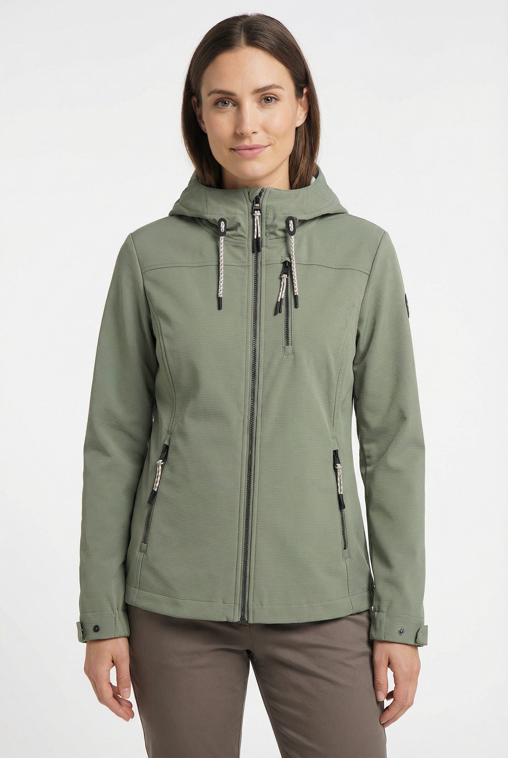 G.I.G.A. DX by killtec Softshelljacke GS 111 WMN SFTSHLL JCKT mit regulierbarer Kapuze, atmungsaktiv, wasserabweisend, winddicht