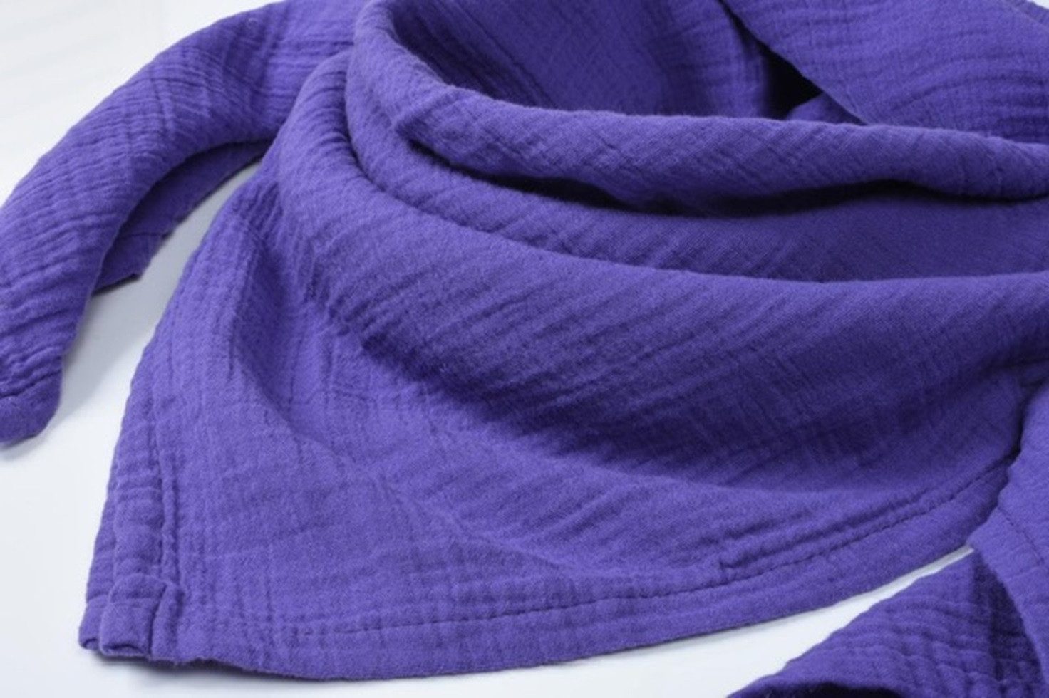 Musselin Welt Halstuch Musselin Halstuch in Lila aus Biobaumwolle, 100%Biobaumwolle