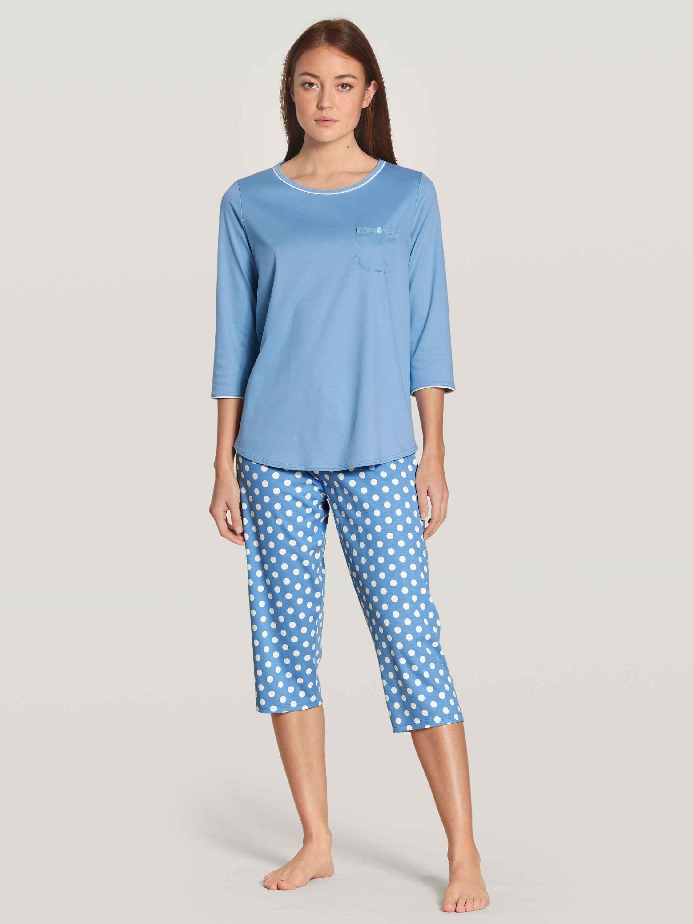 3/4-Pyjama Capri-Pyjama allure CALIDA blue tlg) (2