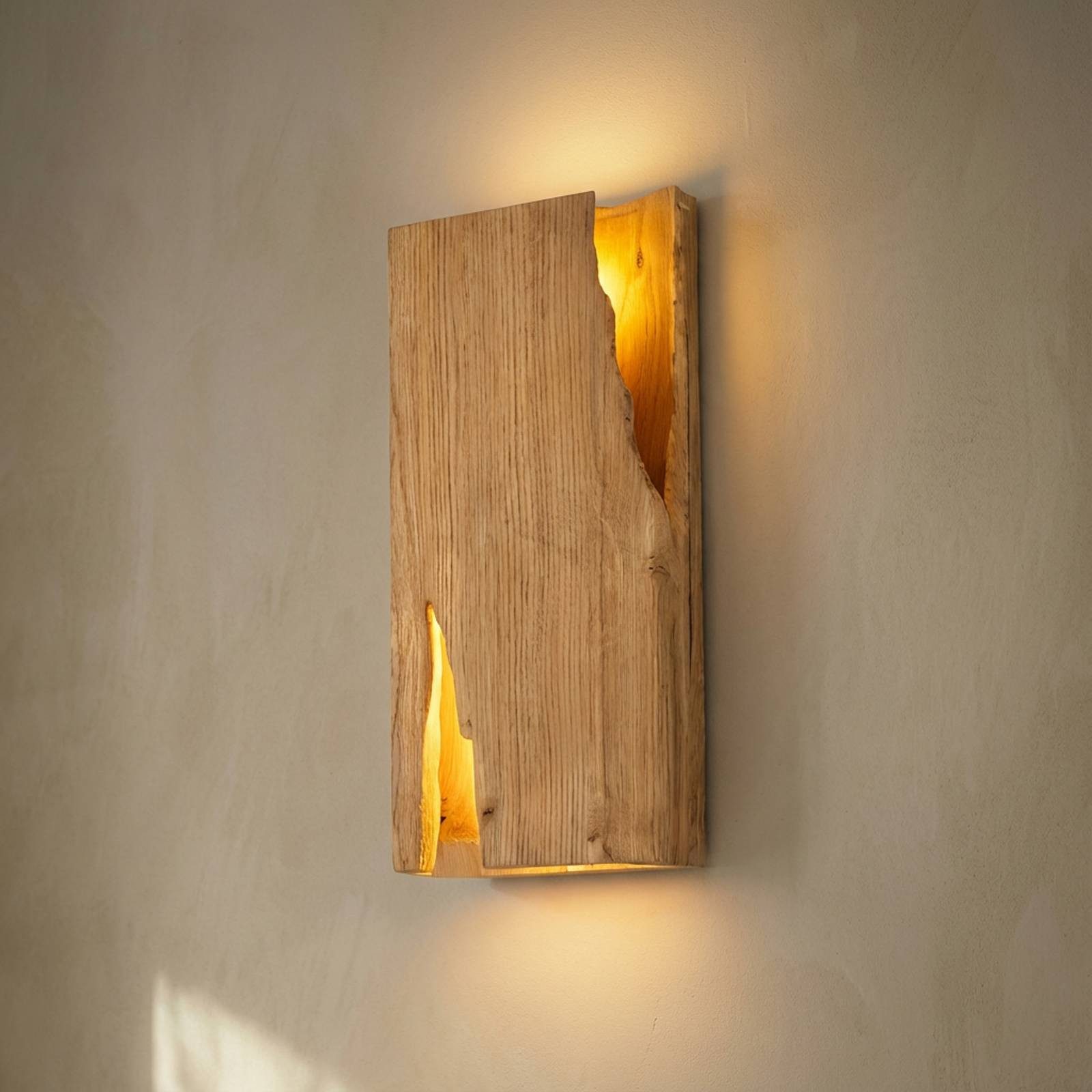Lucande Wandleuchte Tarry, Holz IP20, 2 x 10 W LED