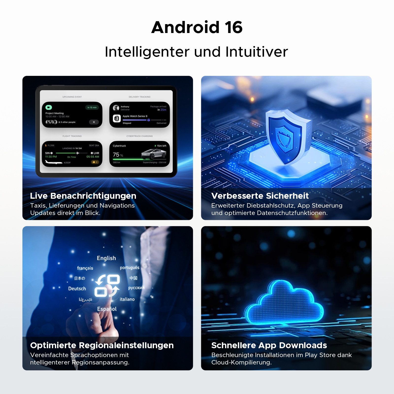 DOOGEE U13Pro Android 16 Tablet 13 Zoll, 11000mAh, 120HZ, 256GB ROM, 5G WiFi Tablet (13.4", 256 GB, Android 16, Wifi, 36GB RAM (6+30GB erweitert), Gemini AI, 13MP, Widevine L1/Face ID/GPS)
