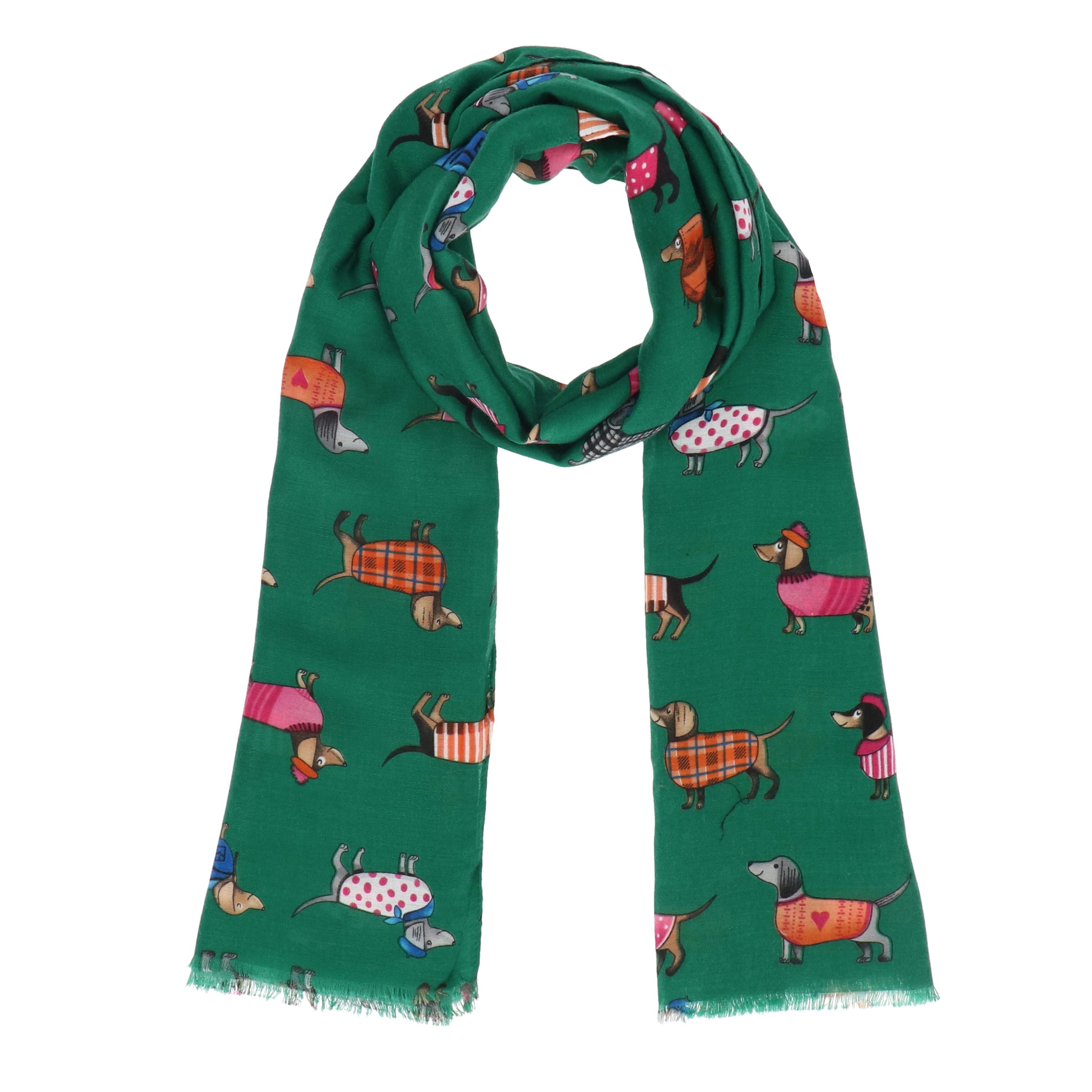 halsüberkopf Accessoires Modeschal Schal Dackel, Viskose-Baumwoll-Mix günstig online kaufen