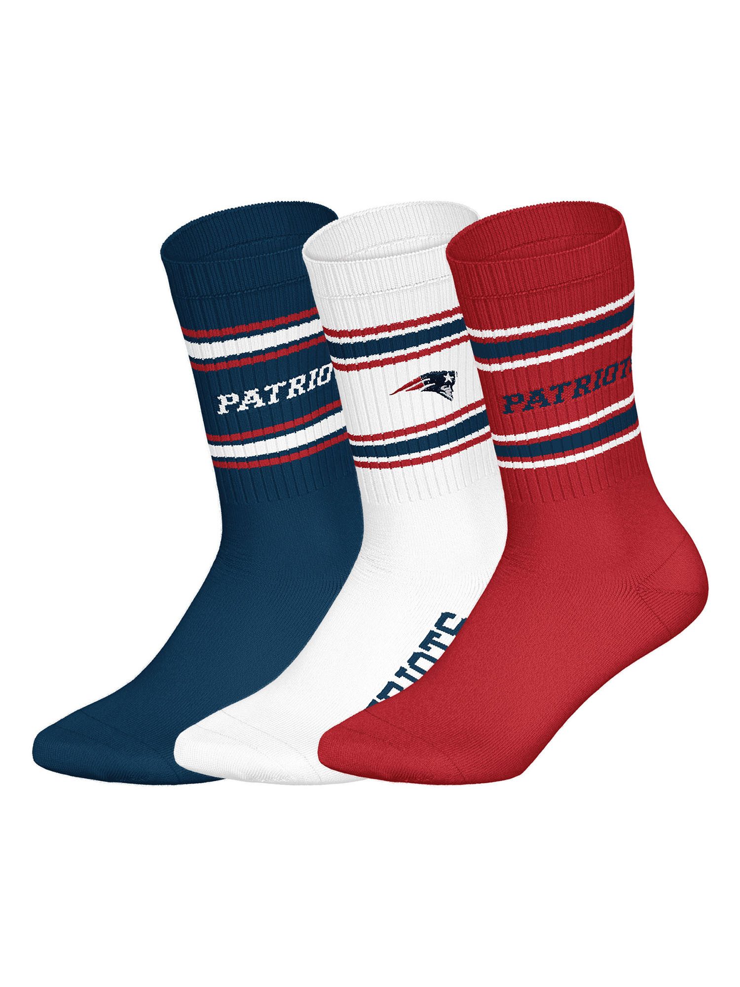 HUDDLE Freizeitsocken Patriots Crew (3-Paar) Casual Socken, Alltagssocken günstig online kaufen