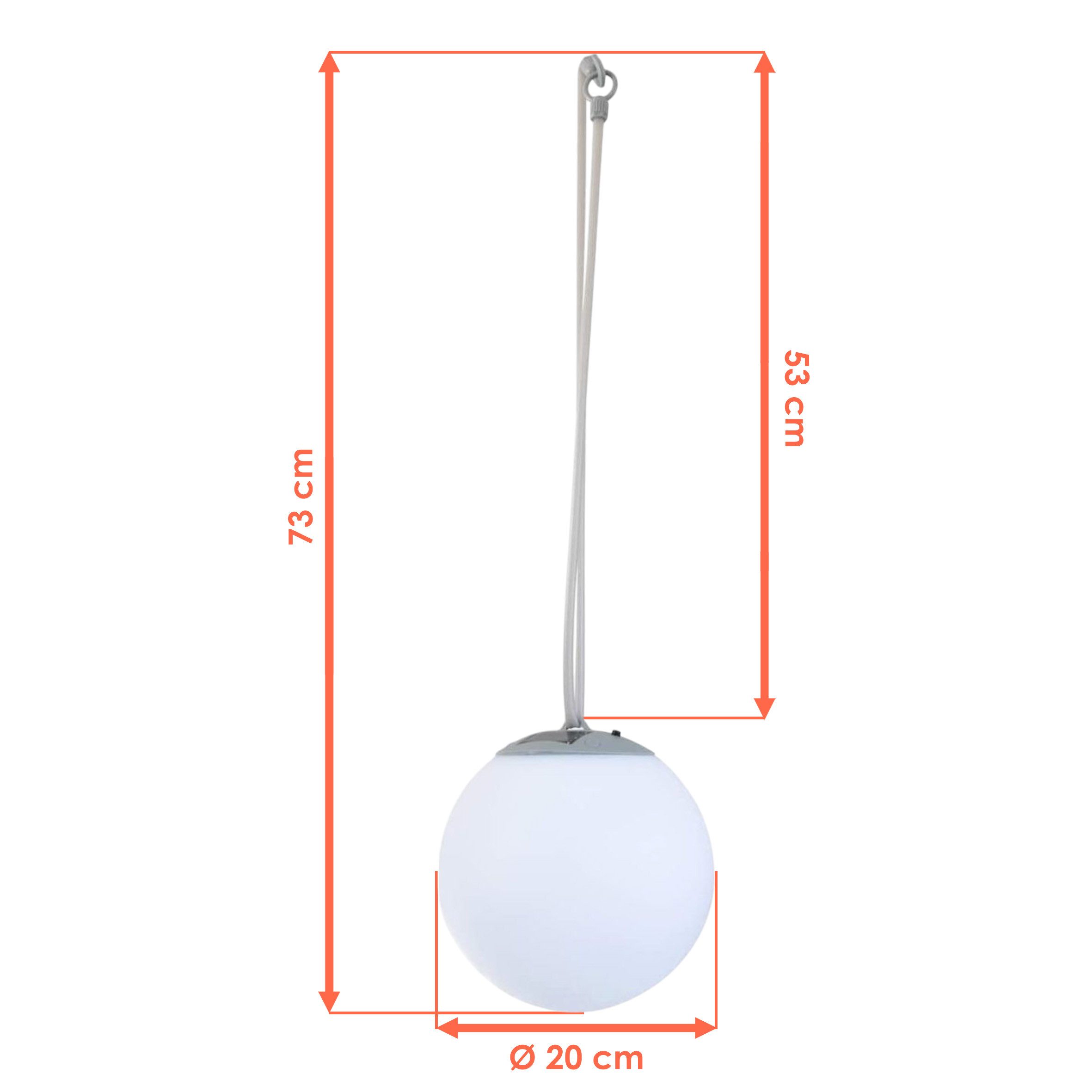 Spetebo LED Solarleuchte Premium Solar LED Hängeleuchte - Ø 20 cm / 4 LED, günstig online kaufen