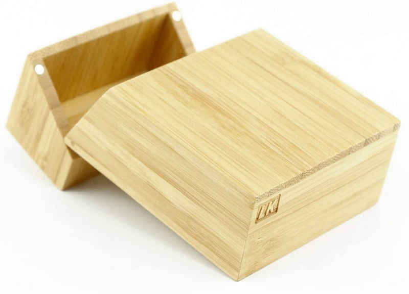 LK Trend & Style Aufbewahrungsbox »Zigarettenbox aus Holz Zigarettenetui für 20/30 Zigaretten Nachhaltig, Magnet Verschluss, Elegant« (Spar-Set, 2x L oder 2x XXL), Unikat durch die Holzmaserung
