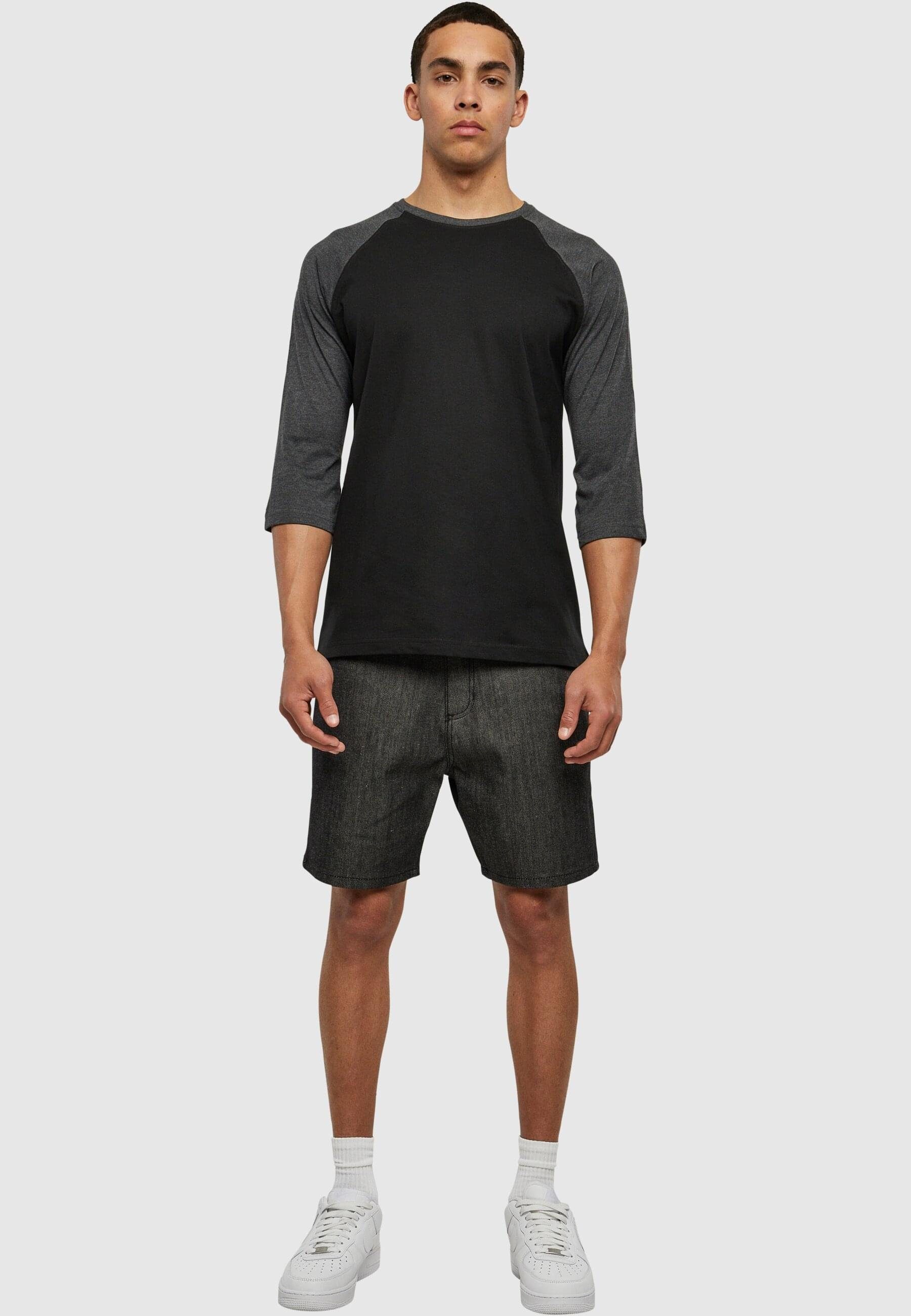 Tee 3/4 URBAN Sleeve Herren black/charcoal CLASSICS T-Shirt (1-tlg) Contrast Raglan