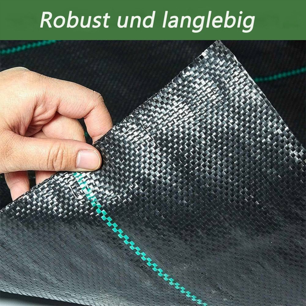 OUNUO Unkrautvlies Gartenvlies Unkrautfolie, 2x5 Meter Gefaltet – Bild 5 von 5