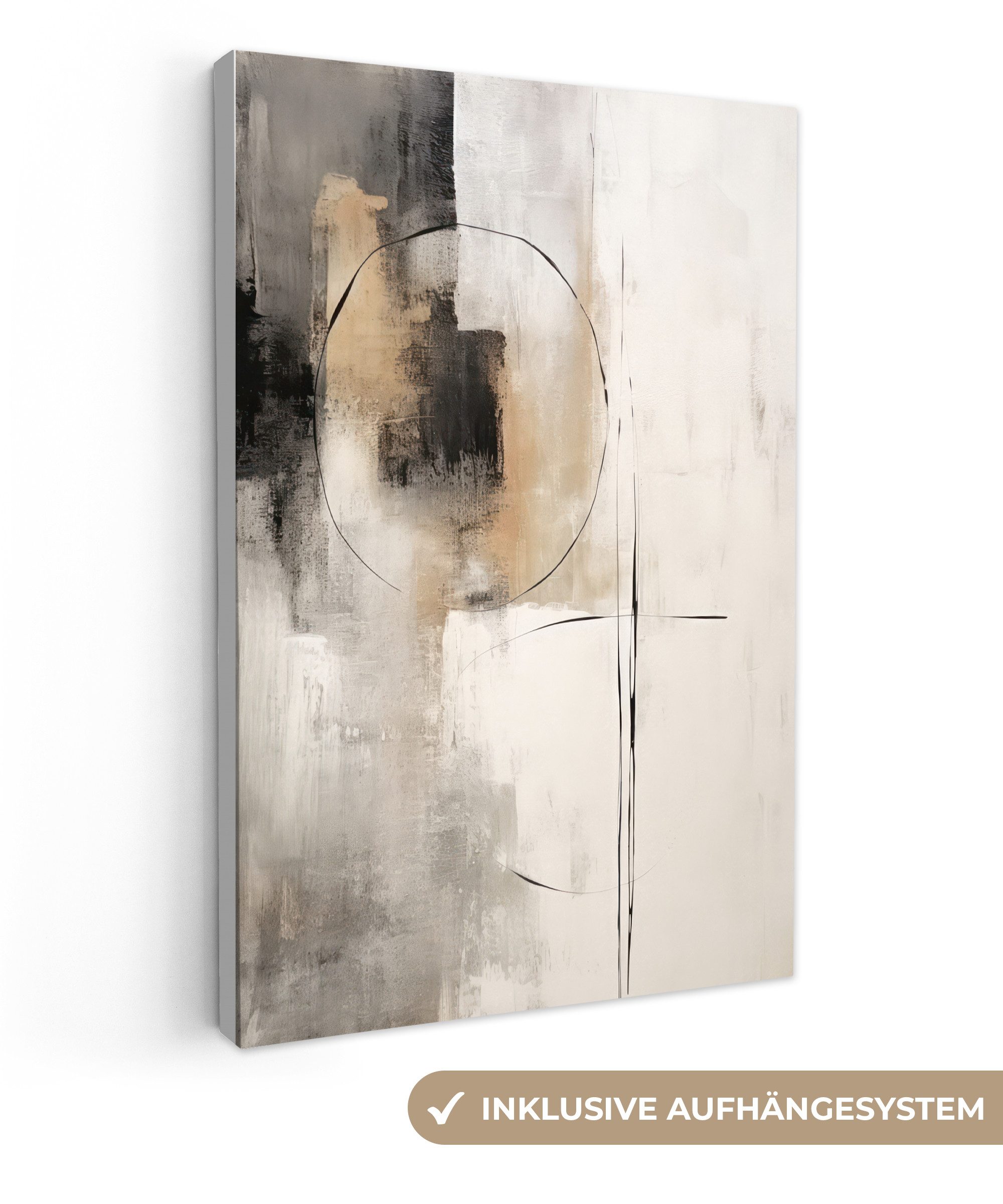 OneMillionCanvasses® Leinwandbild Kunst - Abstrakt - Grau - Industriell, Fo günstig online kaufen