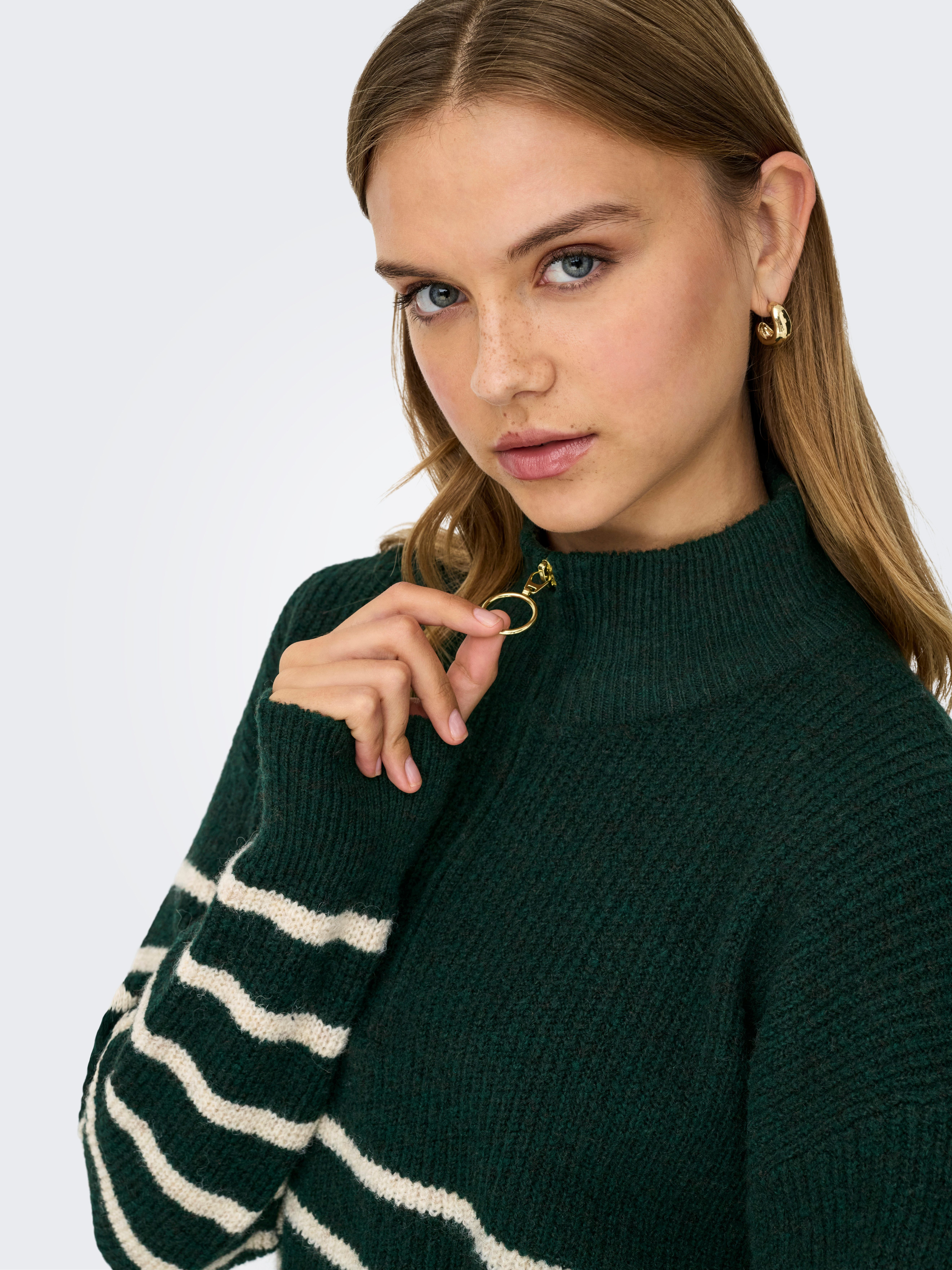 ONLY Strickpullover ONLTOKYO L/S ZIP PULLOVER KNT NOOS