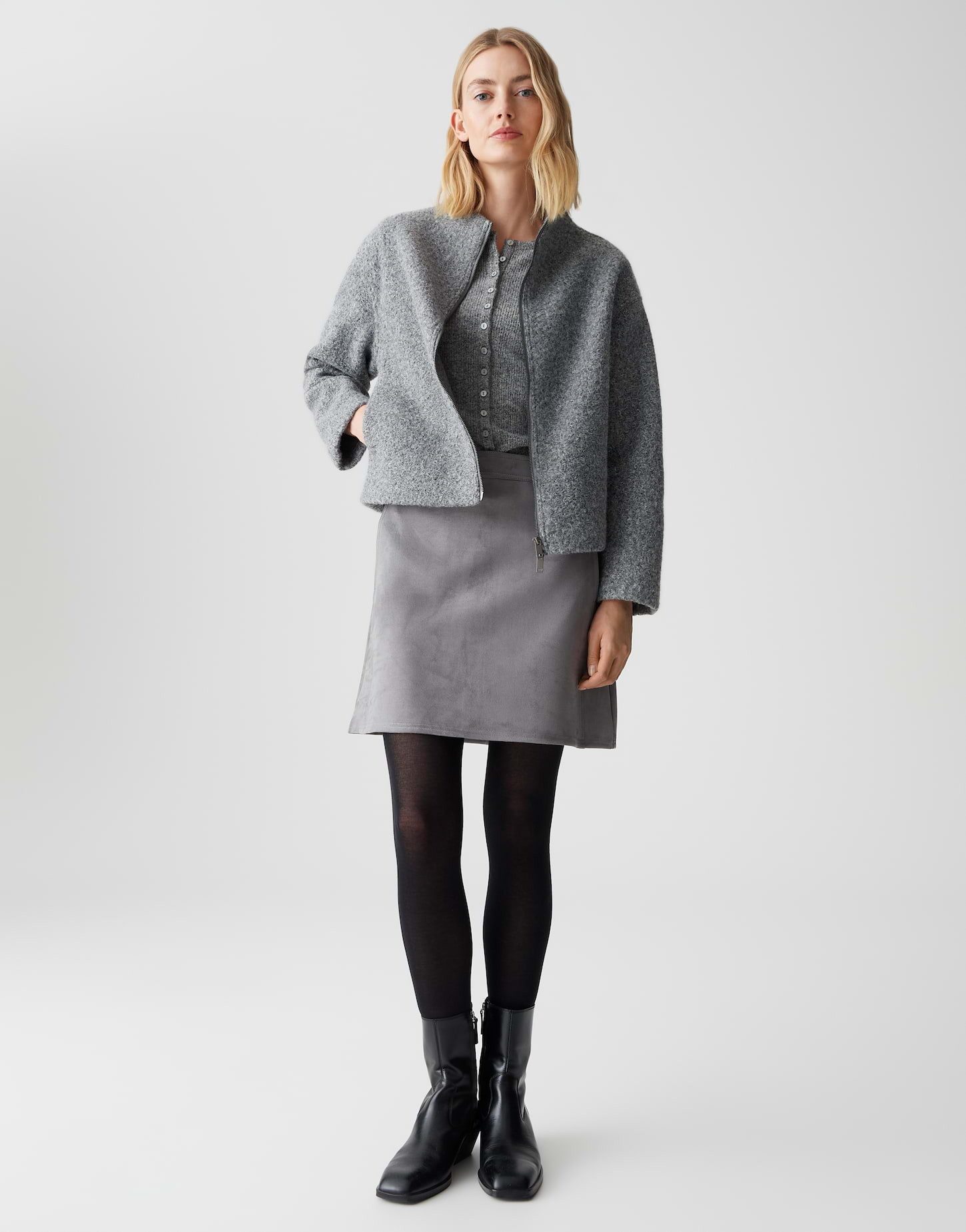 OPUS Lederrock RELVINA COZY in Veloursoptik