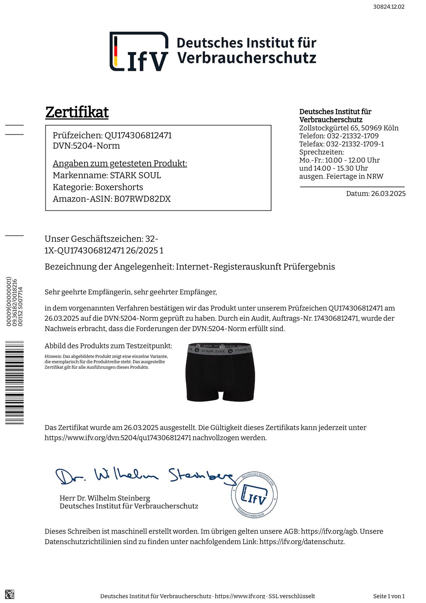 Stark Soul® Boxershorts Herren Boxershorts, Hipster im 6er Pack, Baumwoll-Unterhosen 6er-Pack