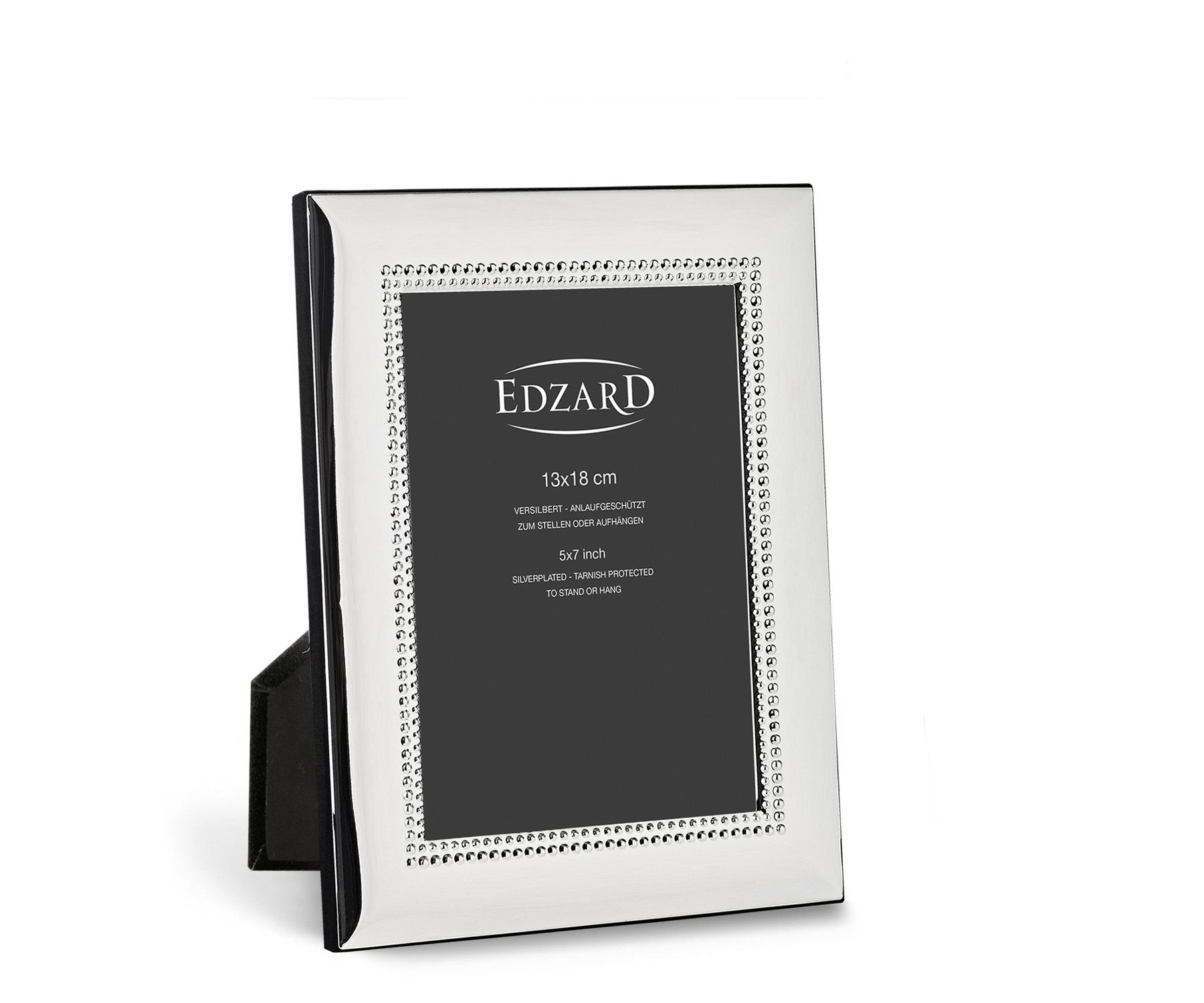 EDZARD Bilderrahmen Turin, edel versilbert und anlaufgeschützt, für 13x18 cm Fotos