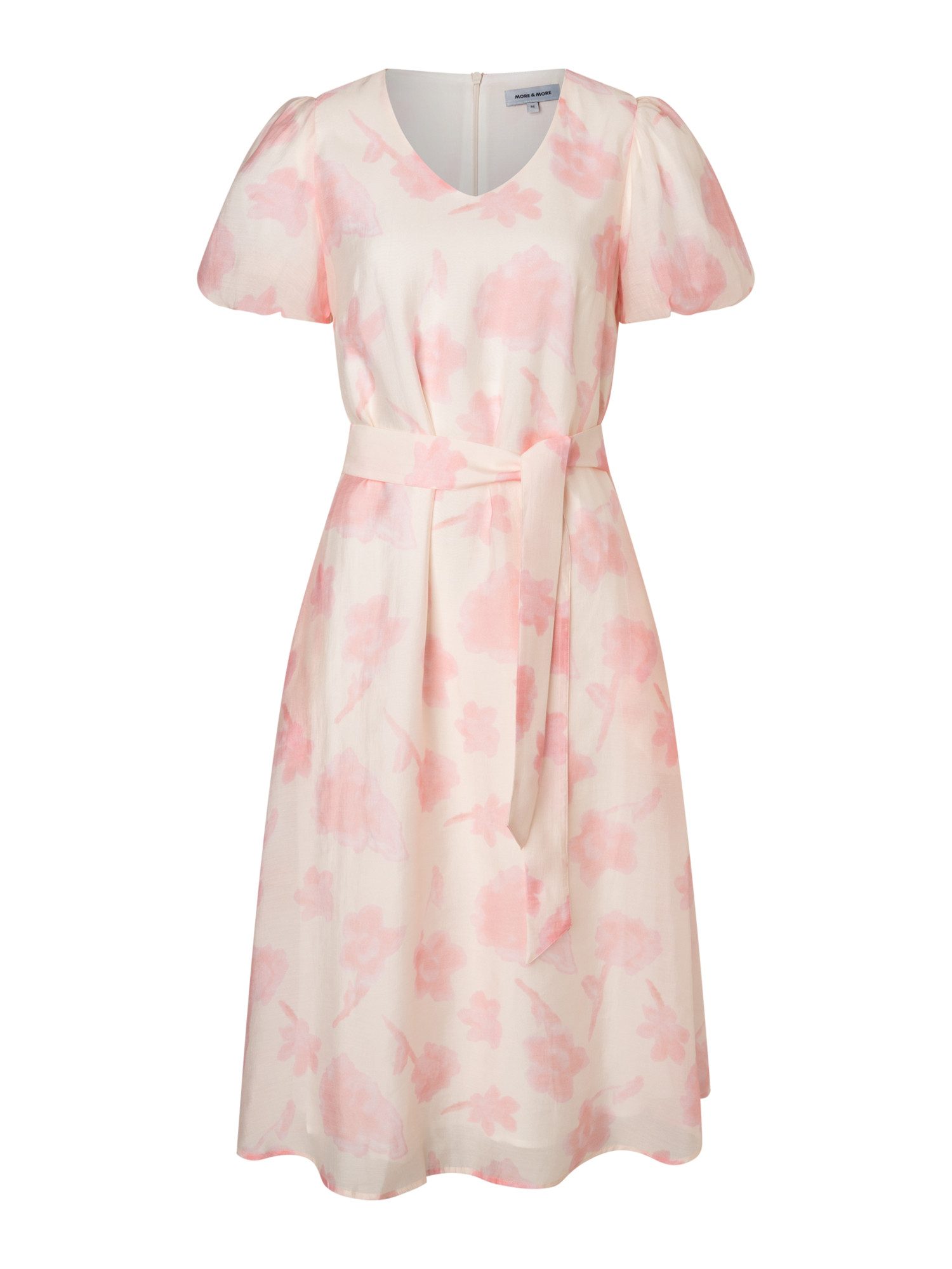 MORE&MORE Blusenkleid elegantes Blusenkleid, zarter Blumenprint