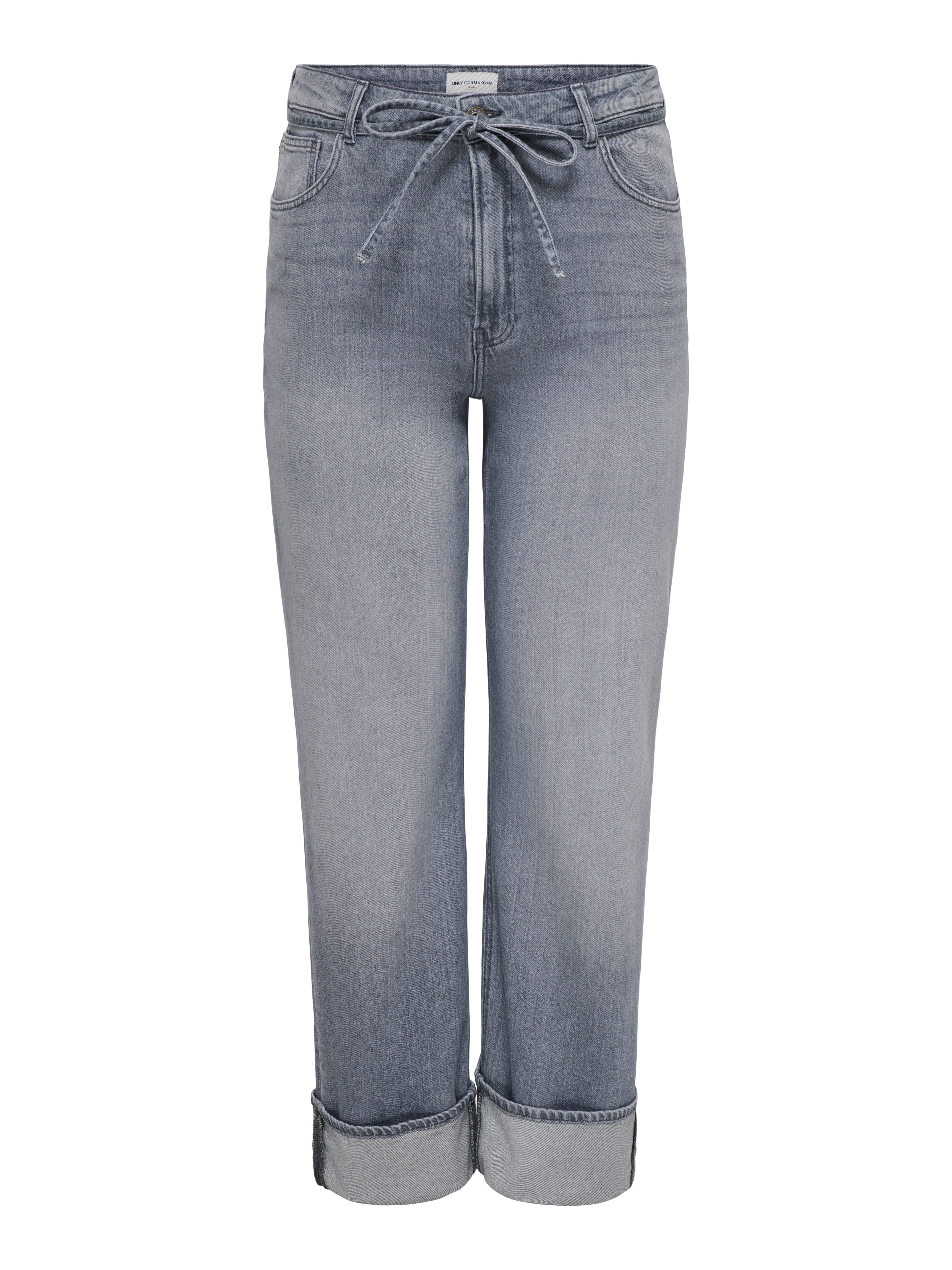 ONLY CARMAKOMA Straight-Jeans CARGIANNA MW FOLD UP STRAIGHT AZ752 Baumwollmischung, Regular Waist
