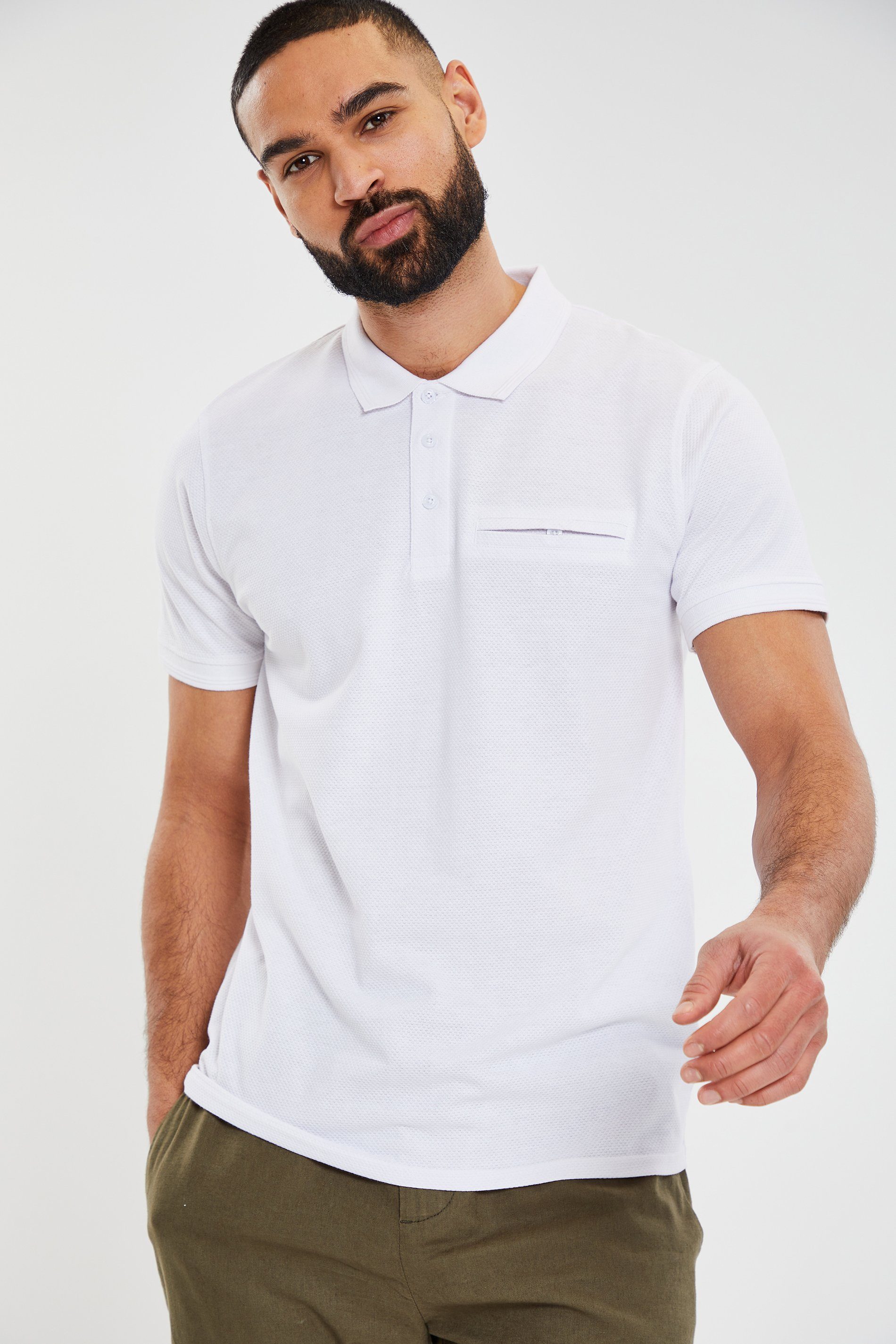 Threadbare Poloshirt THB Polo White Maxton