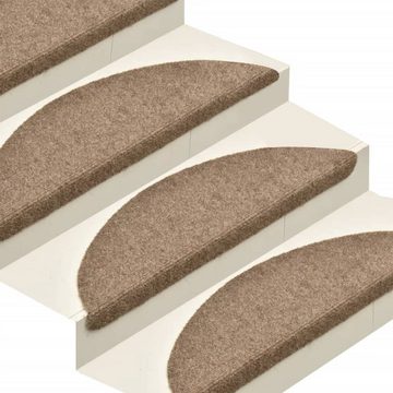 Teppich Selbstklebende Treppenmatten 5 Stk Creme 65x21x4cm Nadelvlies Stufente, vidaXL, Höhe: 4 mm