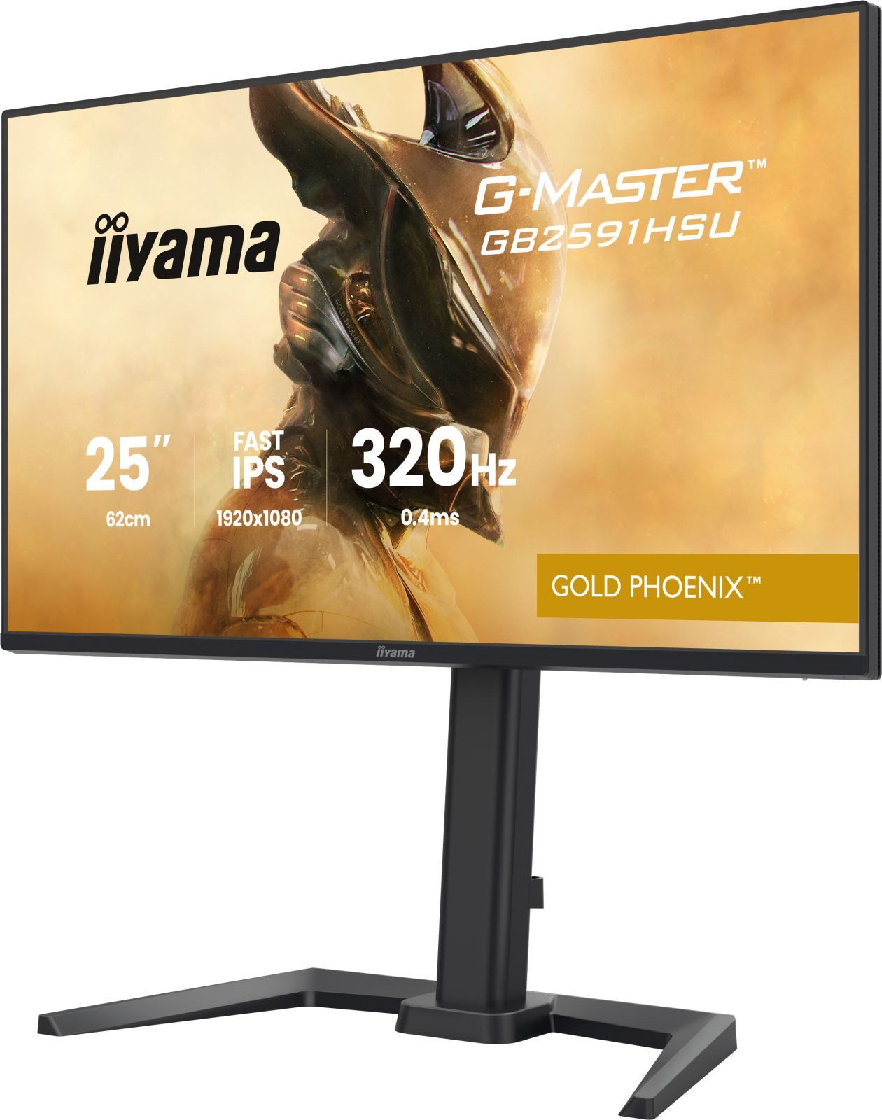 Iiyama 68.6cm (24,5) GB2591HSU-B1 16:9 2xHDMI+DP+2xUSB-C TFT-Monitor (1920 x 1080 px, Full HD, 0,4 ms Reaktionszeit, 320 Hz, Fast IPS, Adaptive-Sync, Lautsprecher, G-SYNC, HDCP, HDR, Höhenverstellbar)
