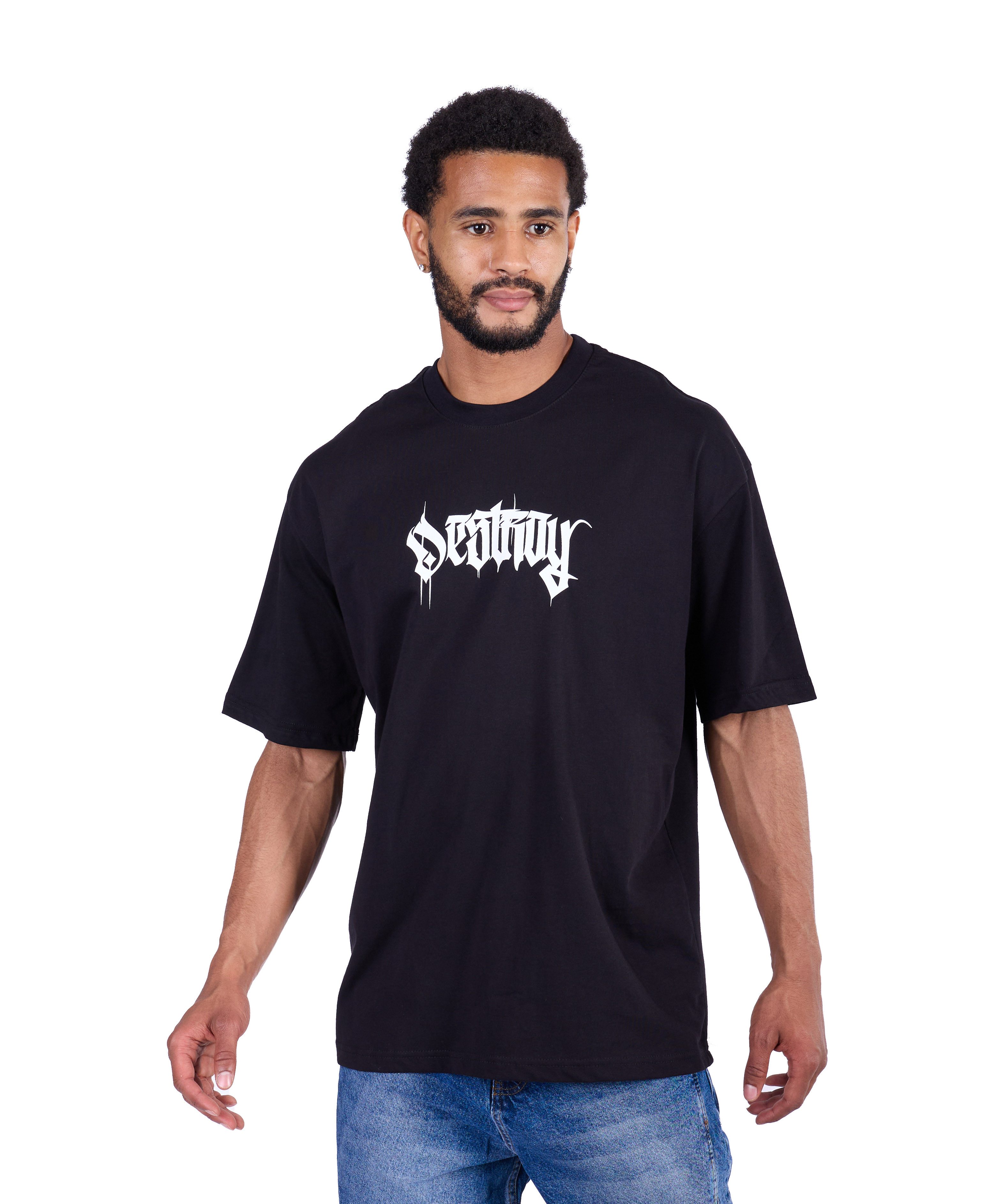 Denim House T-Shirt Oversized Herren T-Shirt mit lässigem Rückenprint Schwa günstig online kaufen