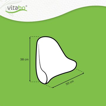 Vitabo Rückenkissen Vitabo breites Rückenkissen – ergonomisches Lendenkissen I Lordosenstütze Rückenstütze für Büro Auto (Grau), 1-tlg.